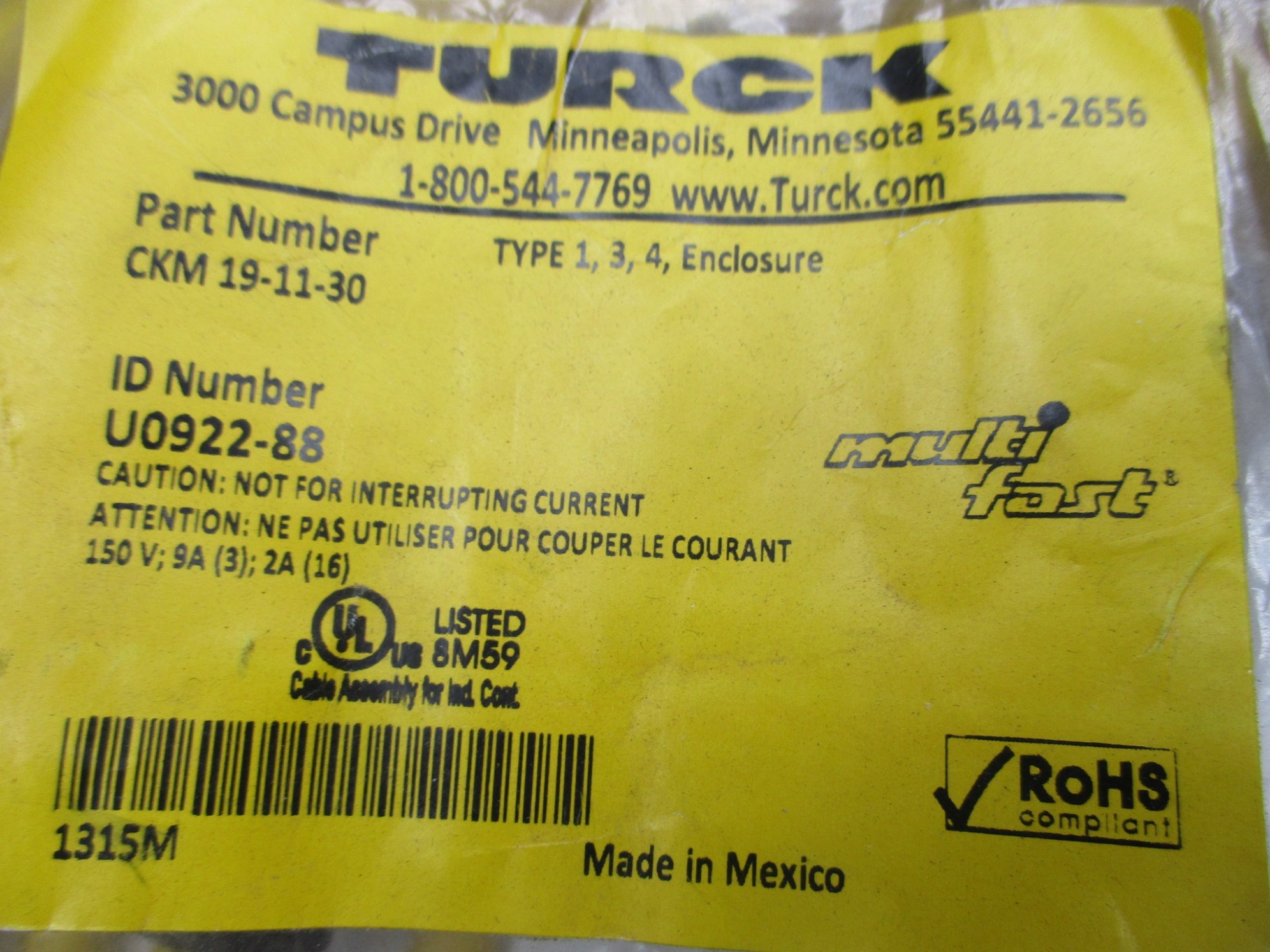 TURCK CKM19-11-30 NSMP