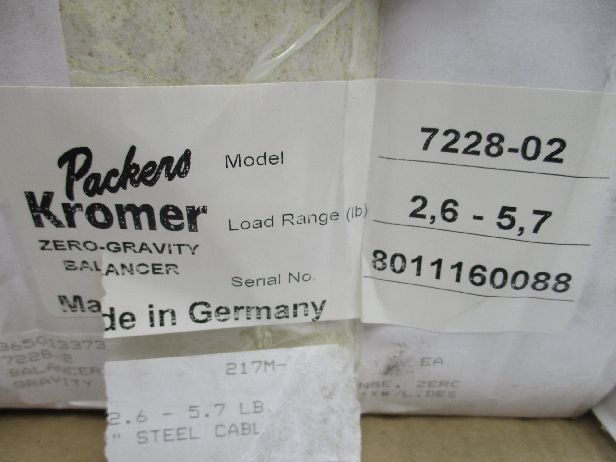 PACKER KROMER 7228-02 NSMP