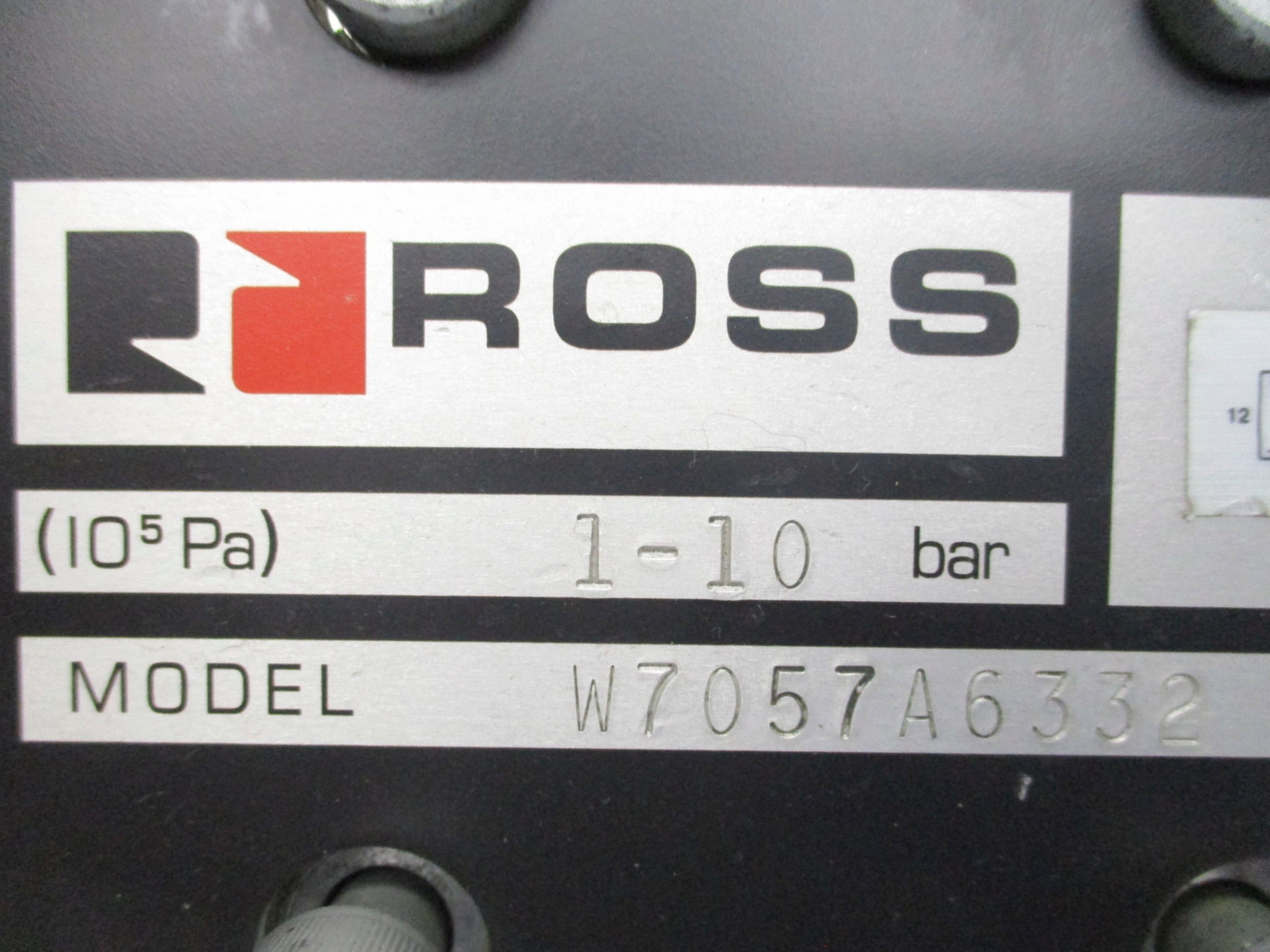 ROSS W7057A6332 1-10BAR UNMP