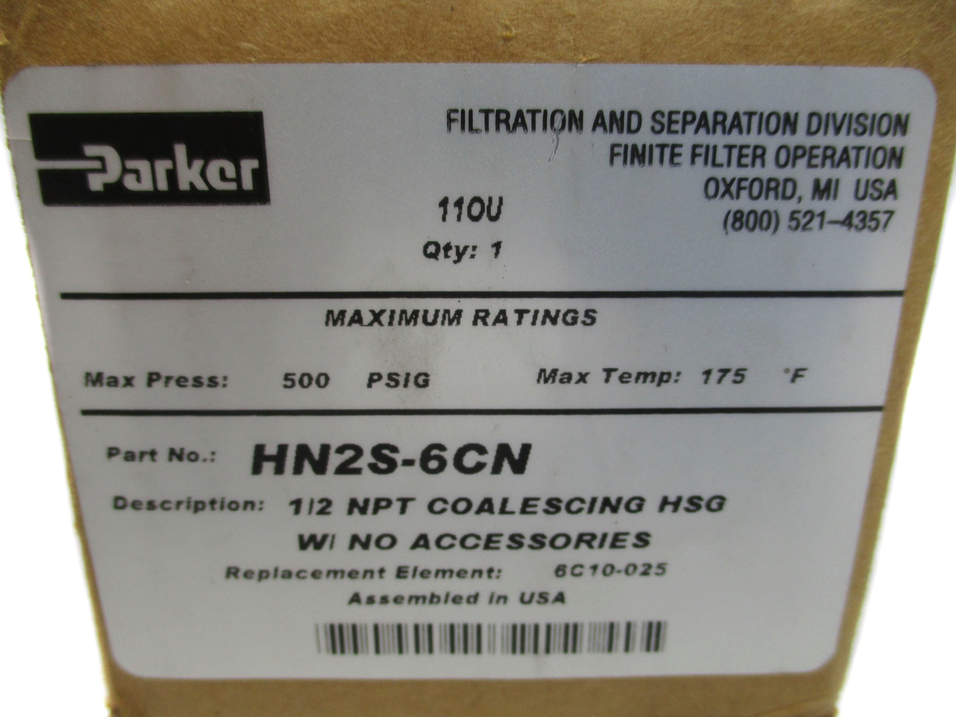 PARKER HN2S-6CN NSMP