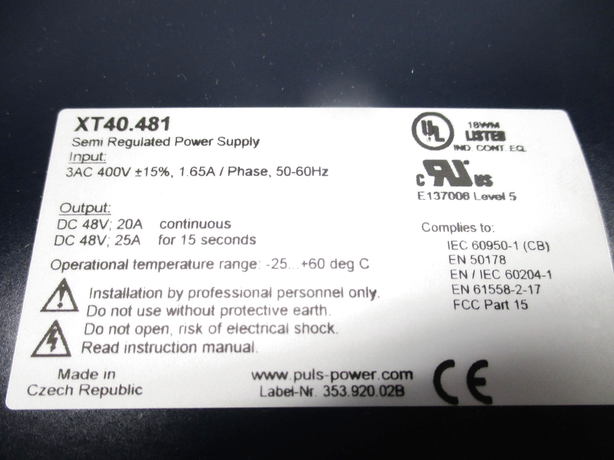 PULS XT40.481 NSMP