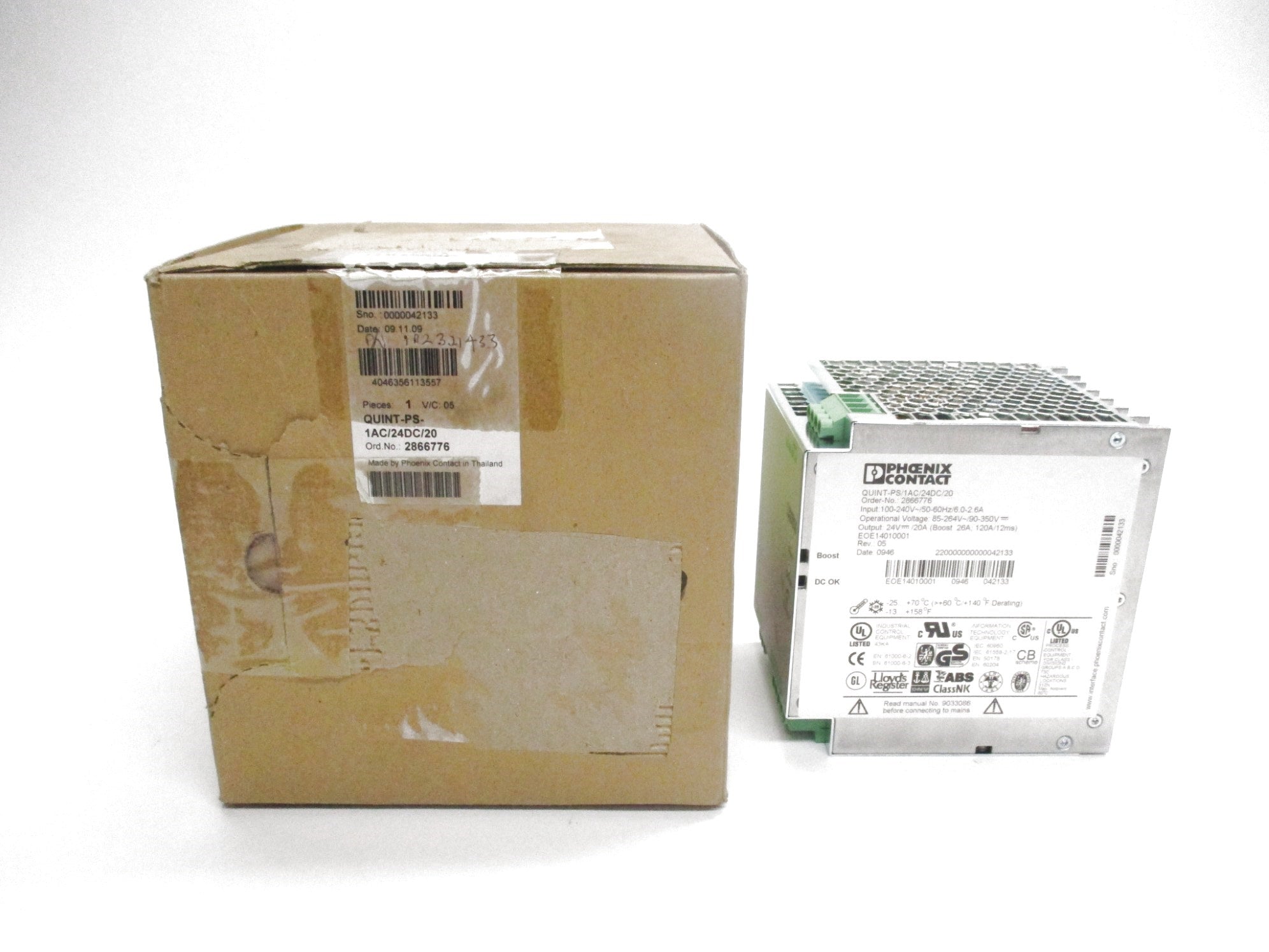 PHEONIX CONTACT QUINT-PS/1AC/24VDC/20 NSMP