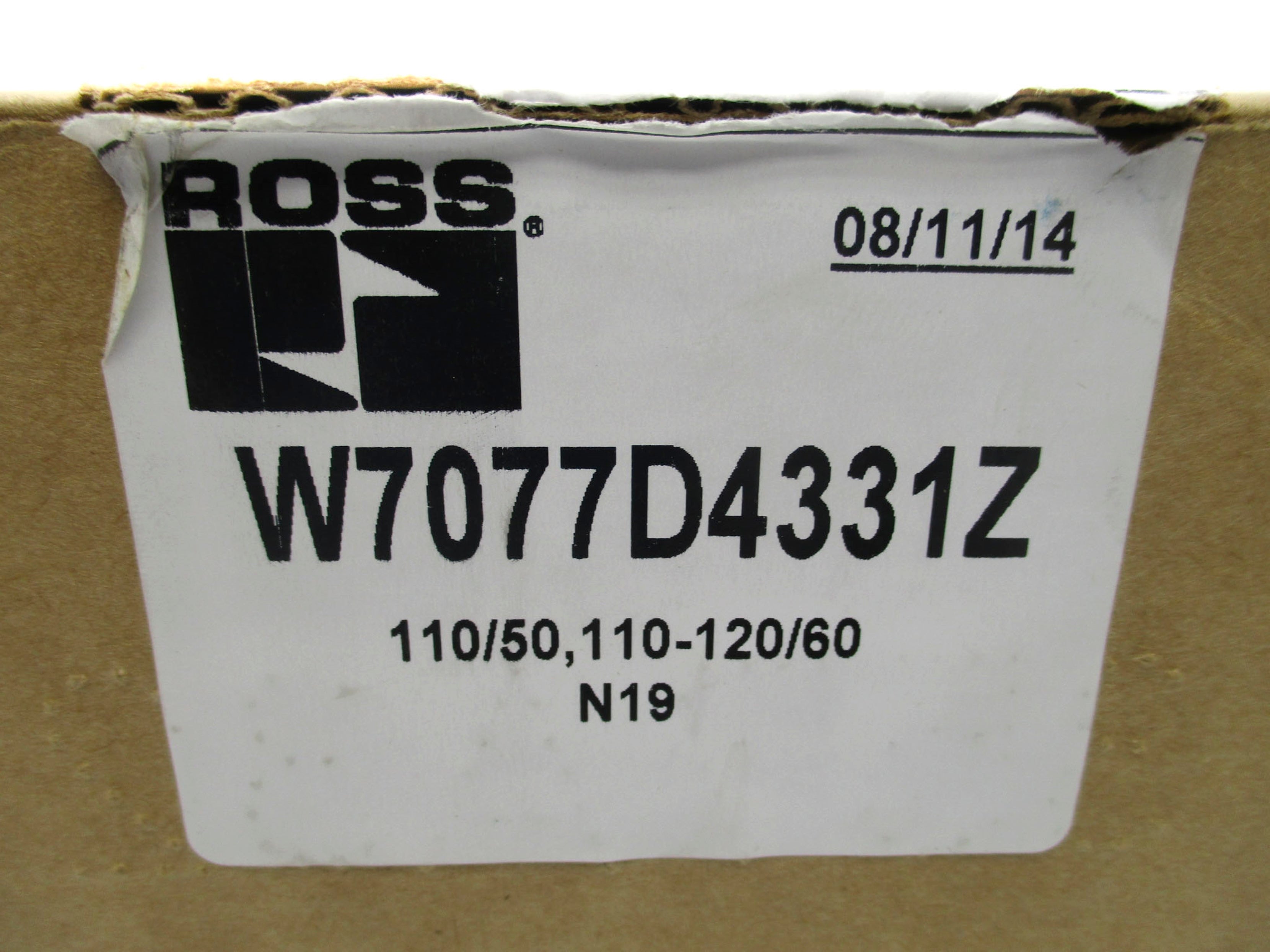 ROSS W7077D4331Z 110V/50HZ-110-120V/60HZ 1-10BAR NSMP