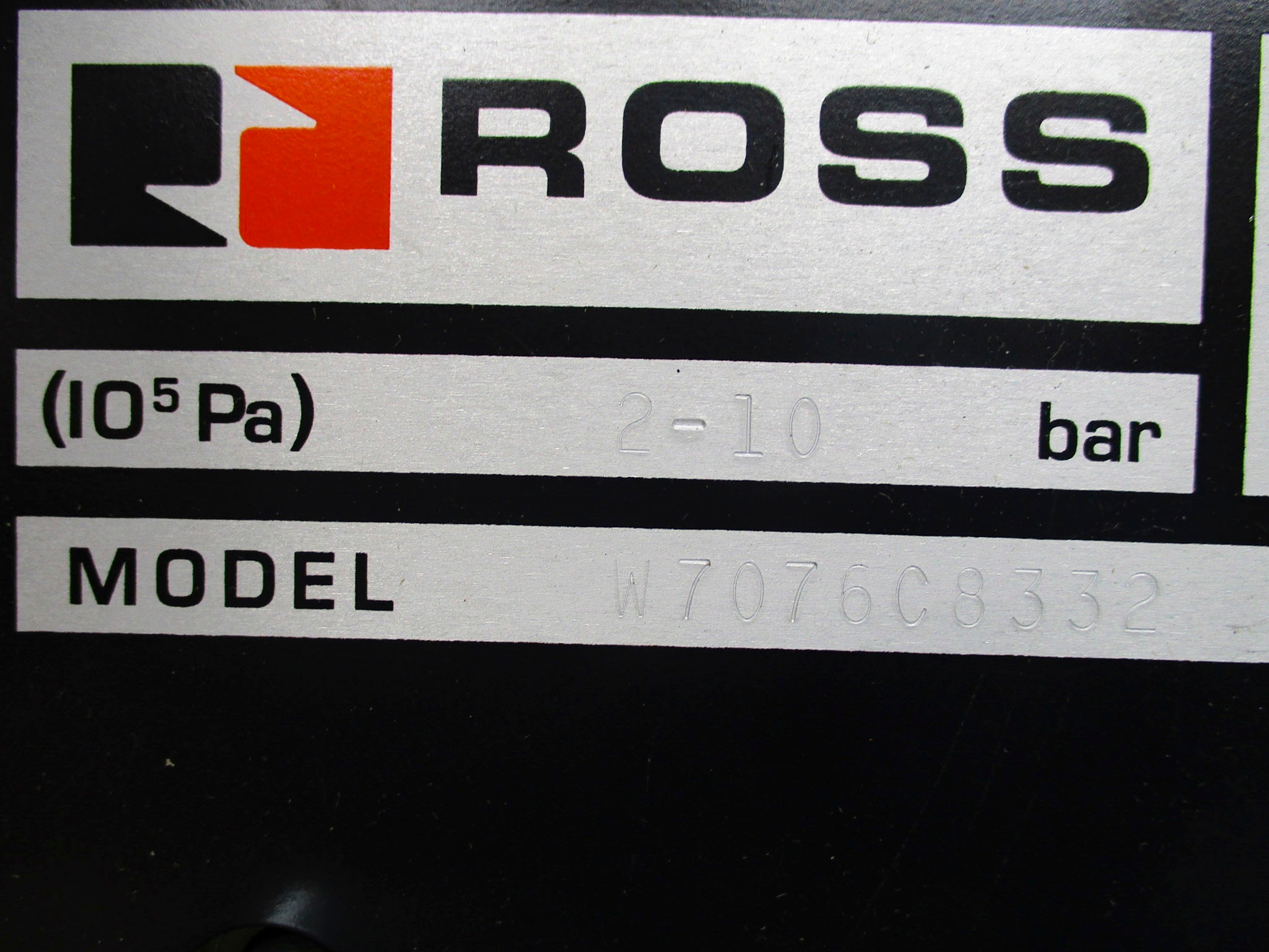 ROSS W7076C8332Z 110V/50HZ-110-120V/60HZ 2-10BAR NSMP