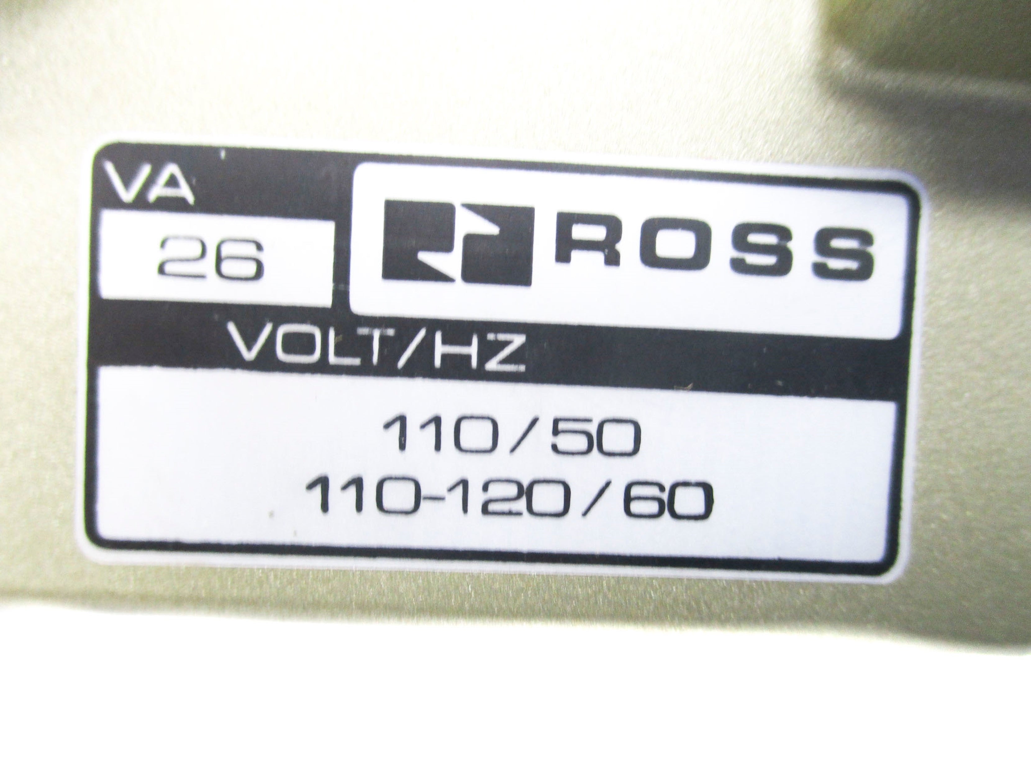 ROSS 2171B8906 110V/50HZ-110-120V/60HZ UNMP