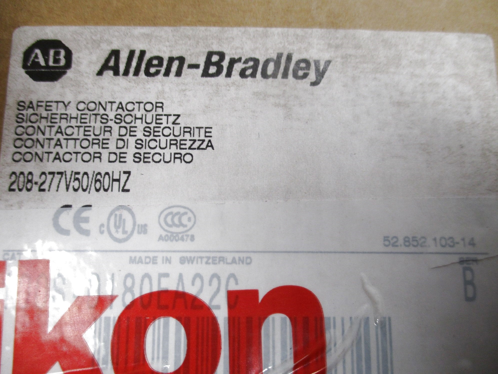 ALLEN BRADLEY 100S-D180EA22C SER. B 208-277V (BR) NSMP