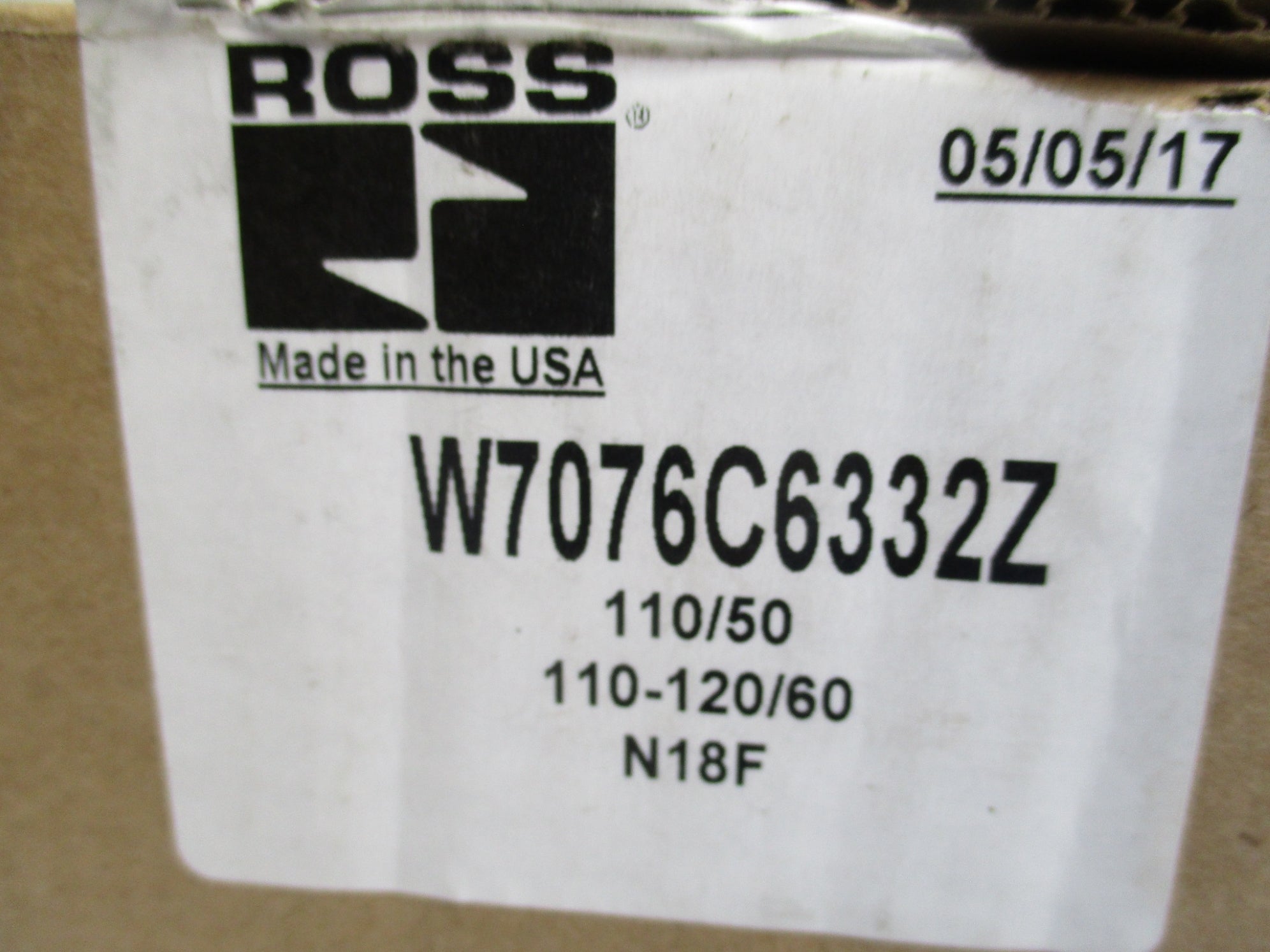 ROSS W7076C6332Z 110V/50HZ-110-120V/60HZ 1-10BAR NSMP