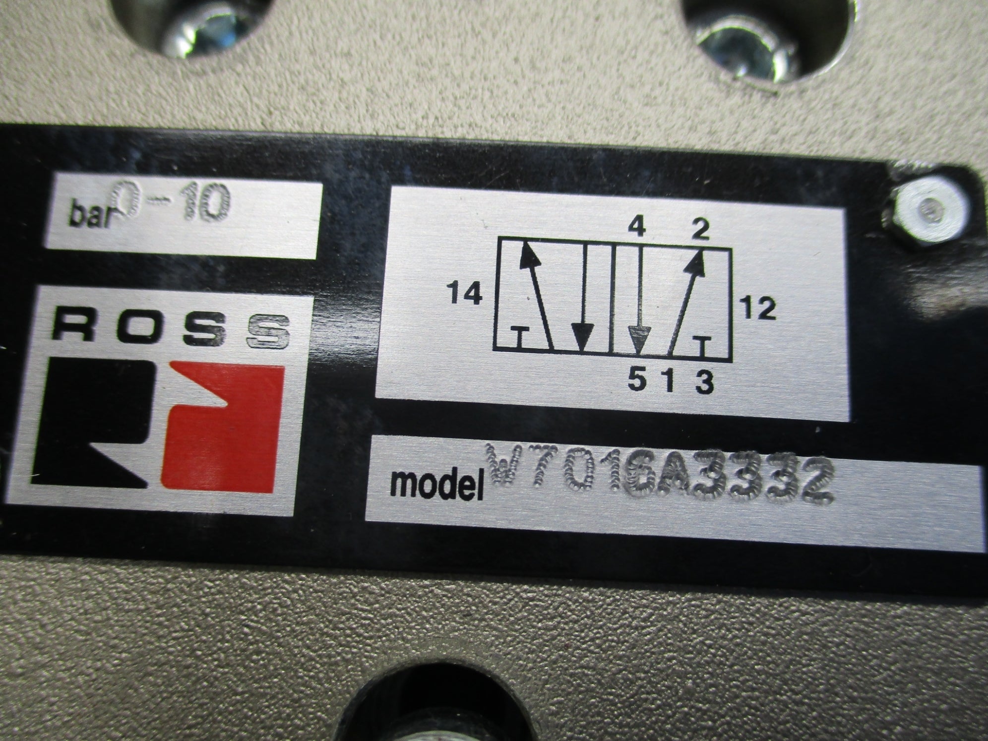 ROSS W7016A3332Z 120V/60HZ 0-10BAR NSMP