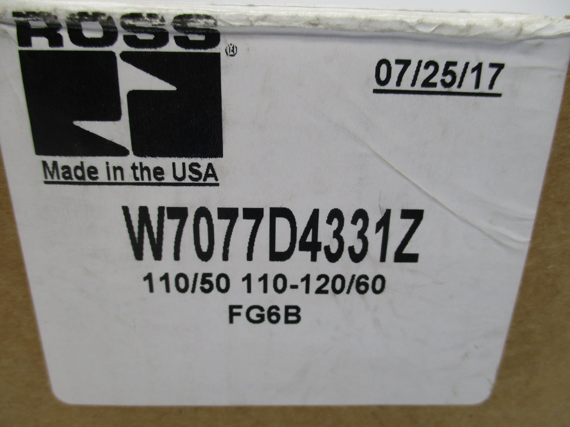 ROSS W7077D4331Z 110V/50HZ-110-120V/60HZ NSFS