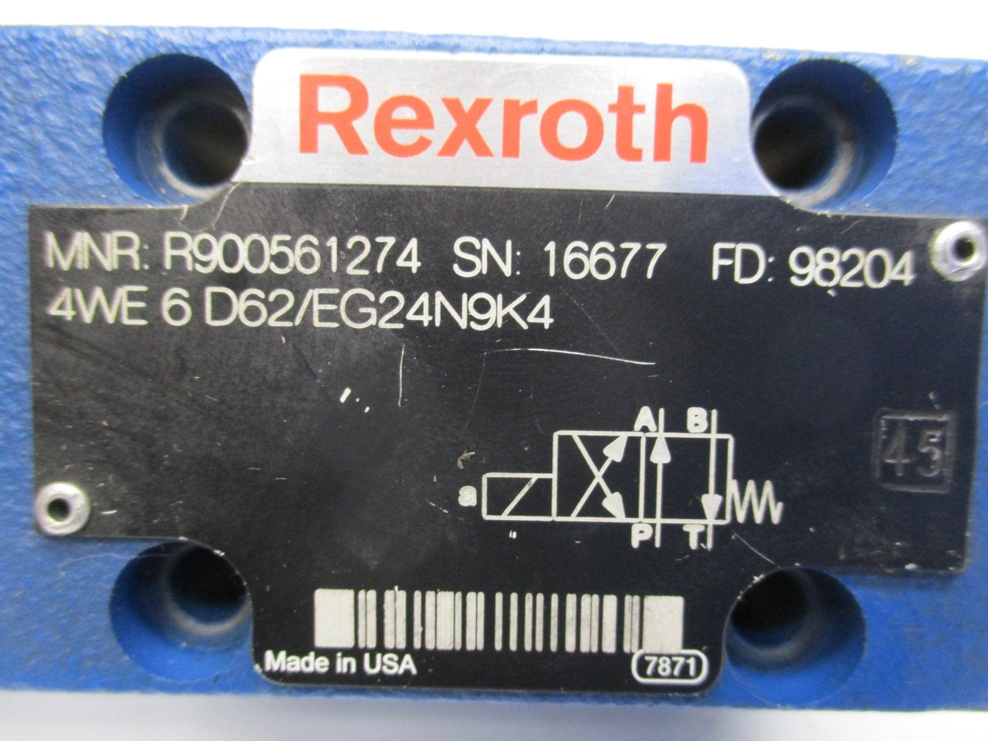 REXROTH R900561274 4WE6D62/EG24N9K4 24VDC UNMP