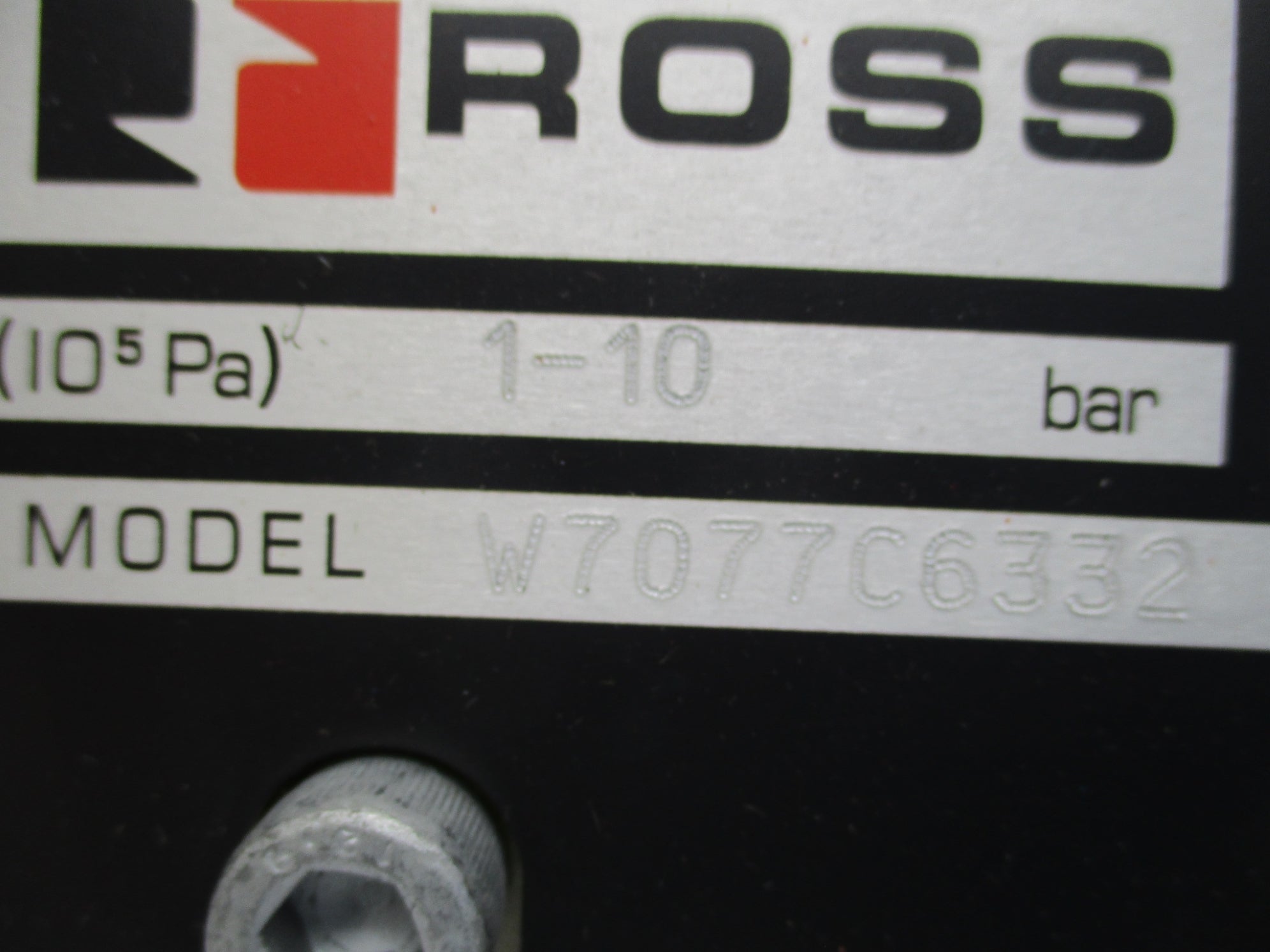 ROSS W7077C6332Z 110V/50HZ-110-120V/60HZ 1-10BAR NSMP
