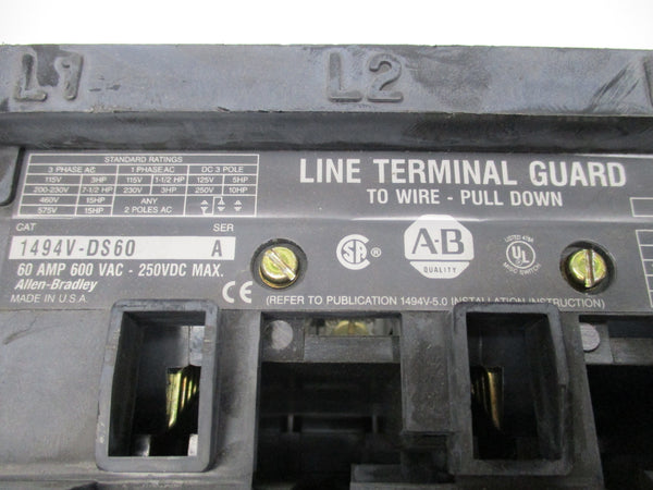 ALLEN BRADLEY 1494V-DH666 SER. 1 (AS PICTURED) NSMP