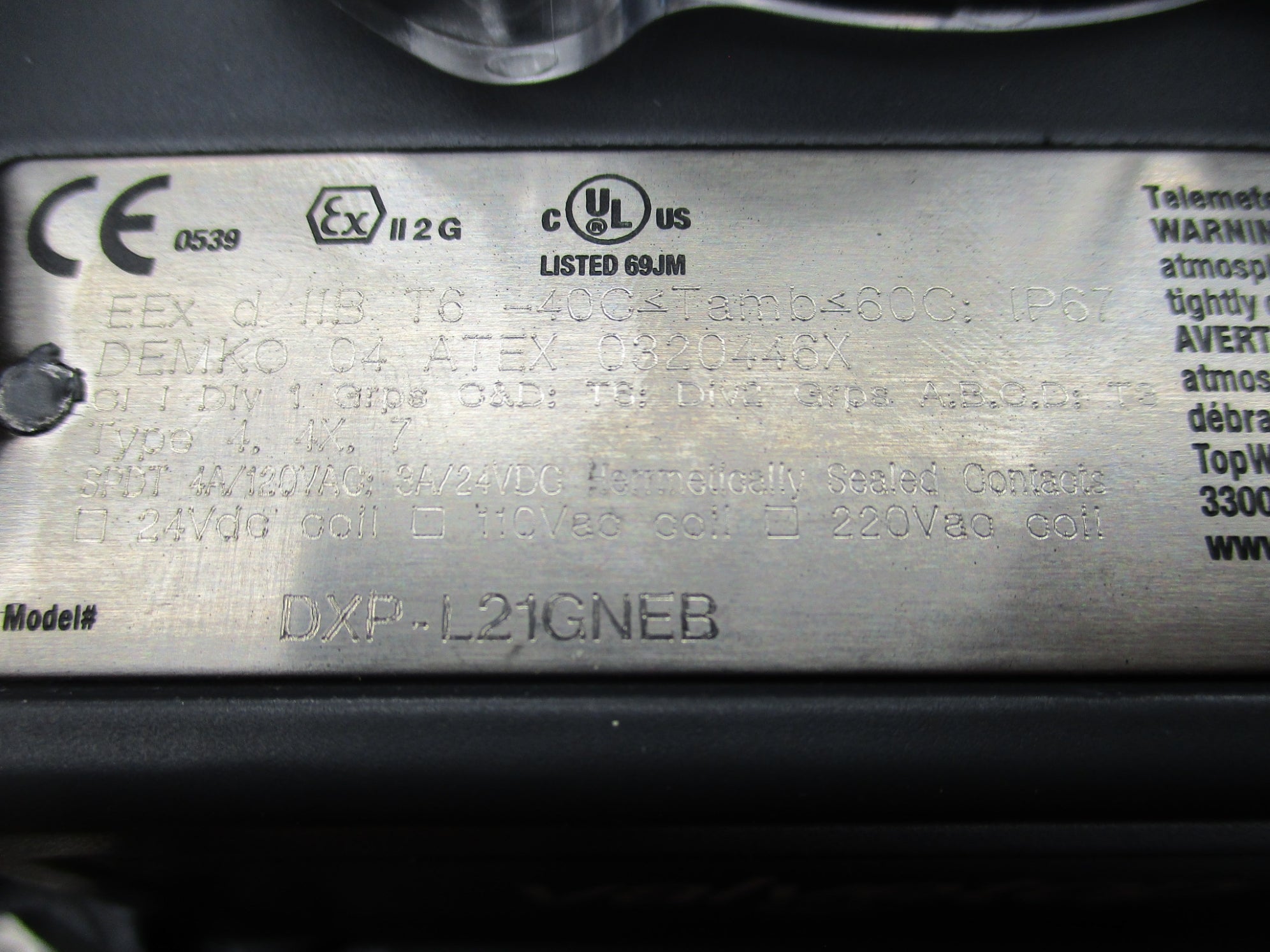 TOPWORX DXP-L21GNEB 116PSI NSNP