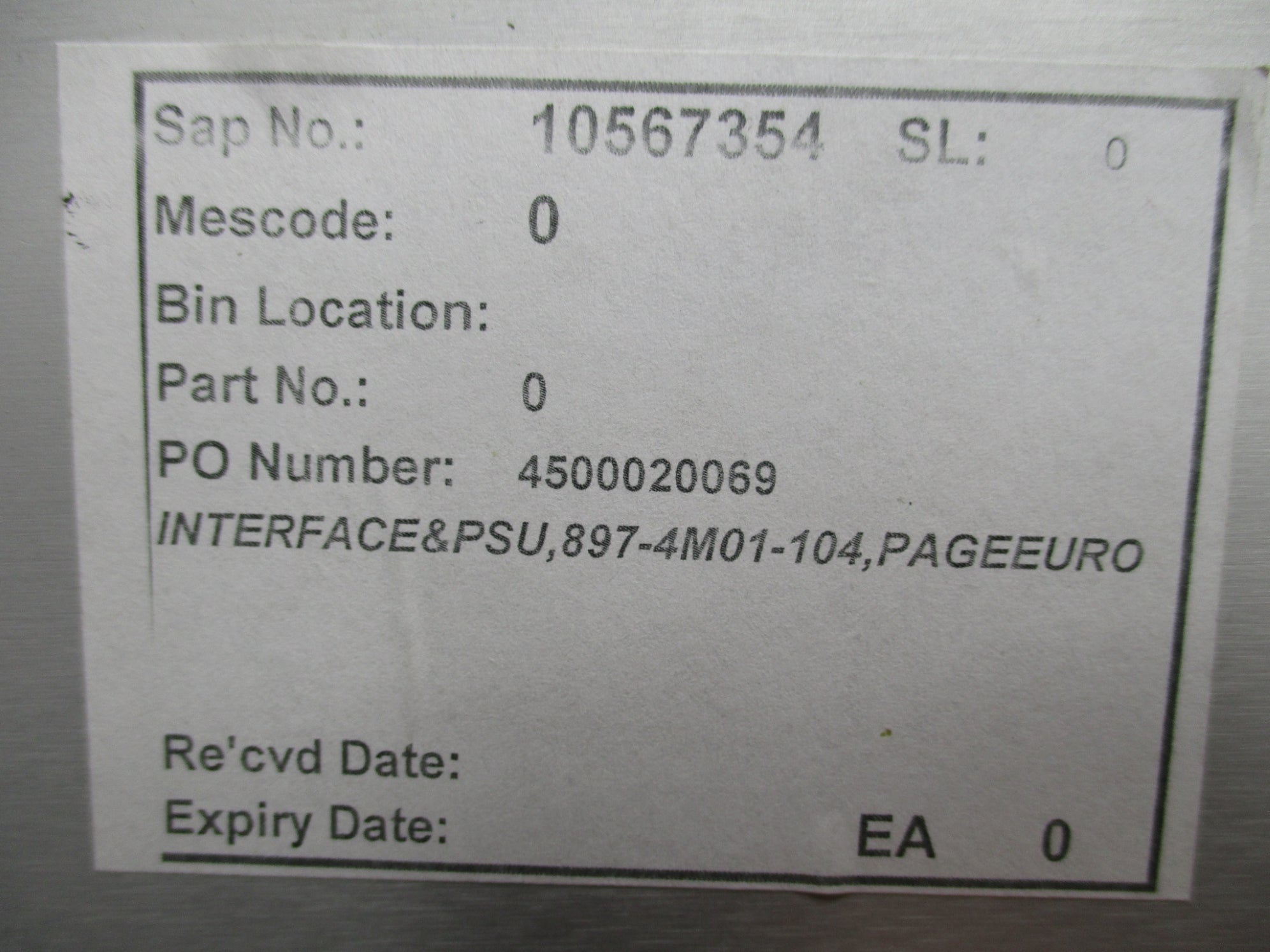 MUIR MATHERSON 897-4M01-104 NSNP