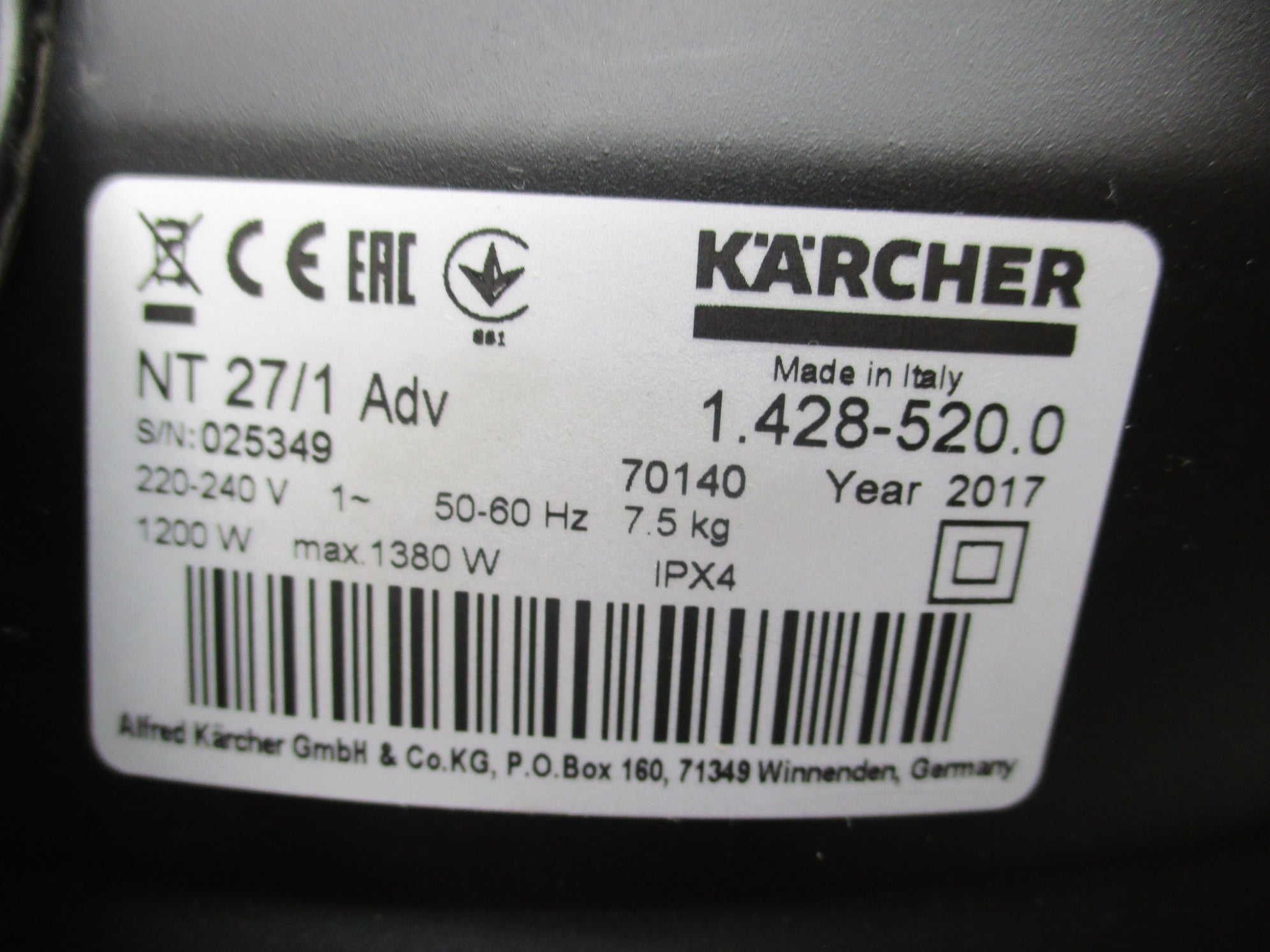 KARCHER NT27/1 NSNP