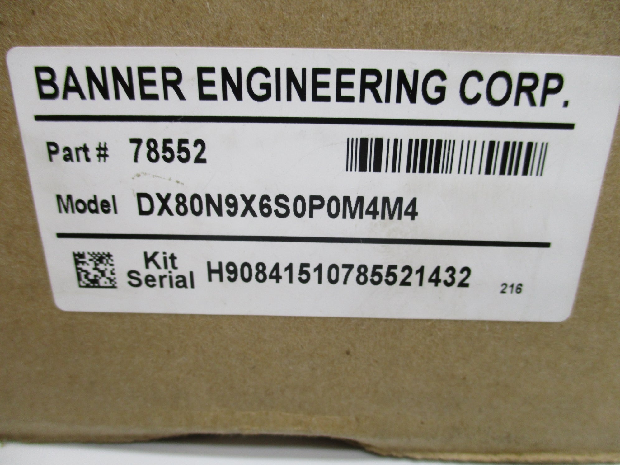 BANNER ENGINEERING DX80N9X6S0P0M4M4 78552 NSMP