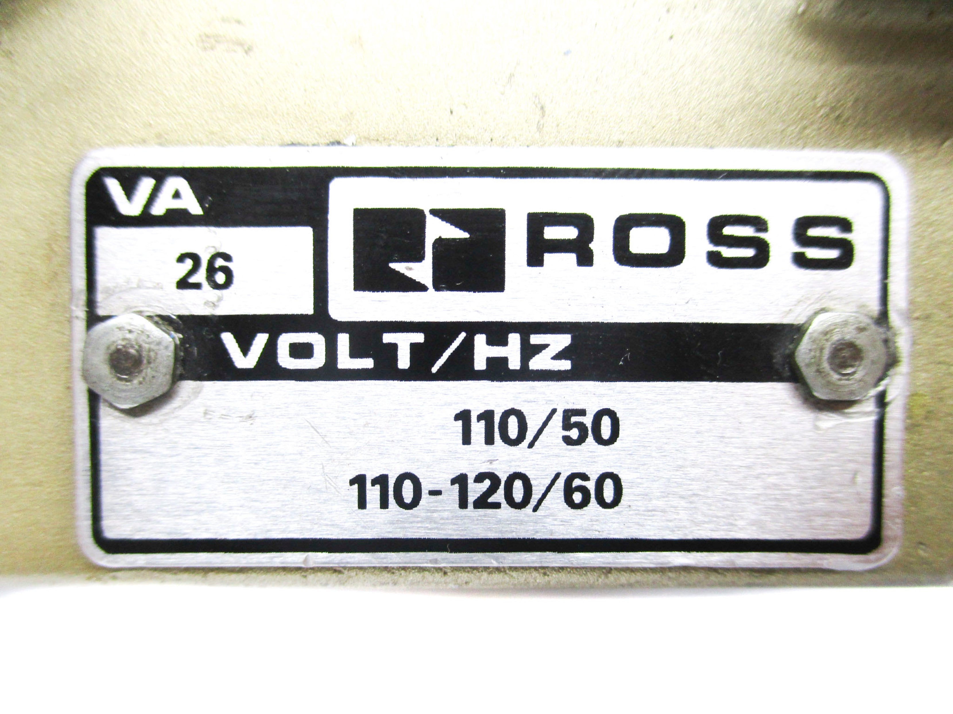 ROSS 2772B6011 110V/50HZ-120V/60HZ 1-10BAR UNMP