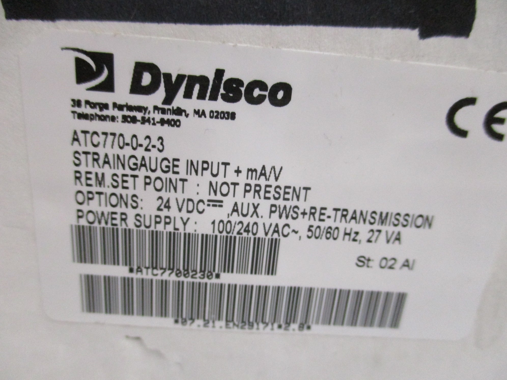 DYNISCO ATC770-0-2-3 NSMP