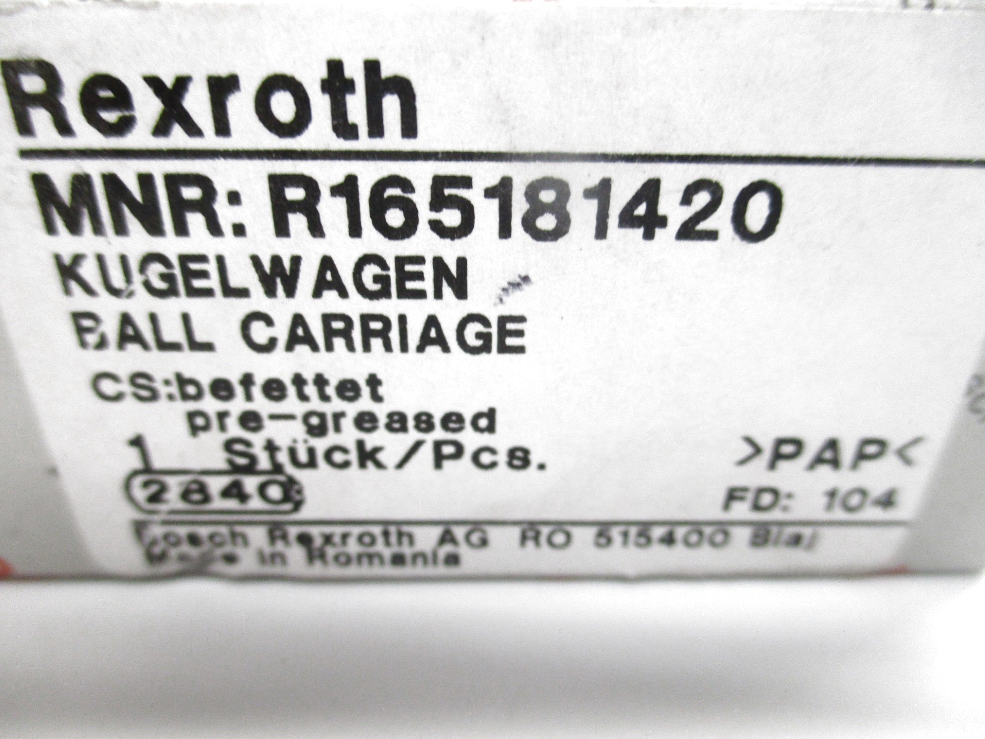 REXROTH R165181420 NSMP