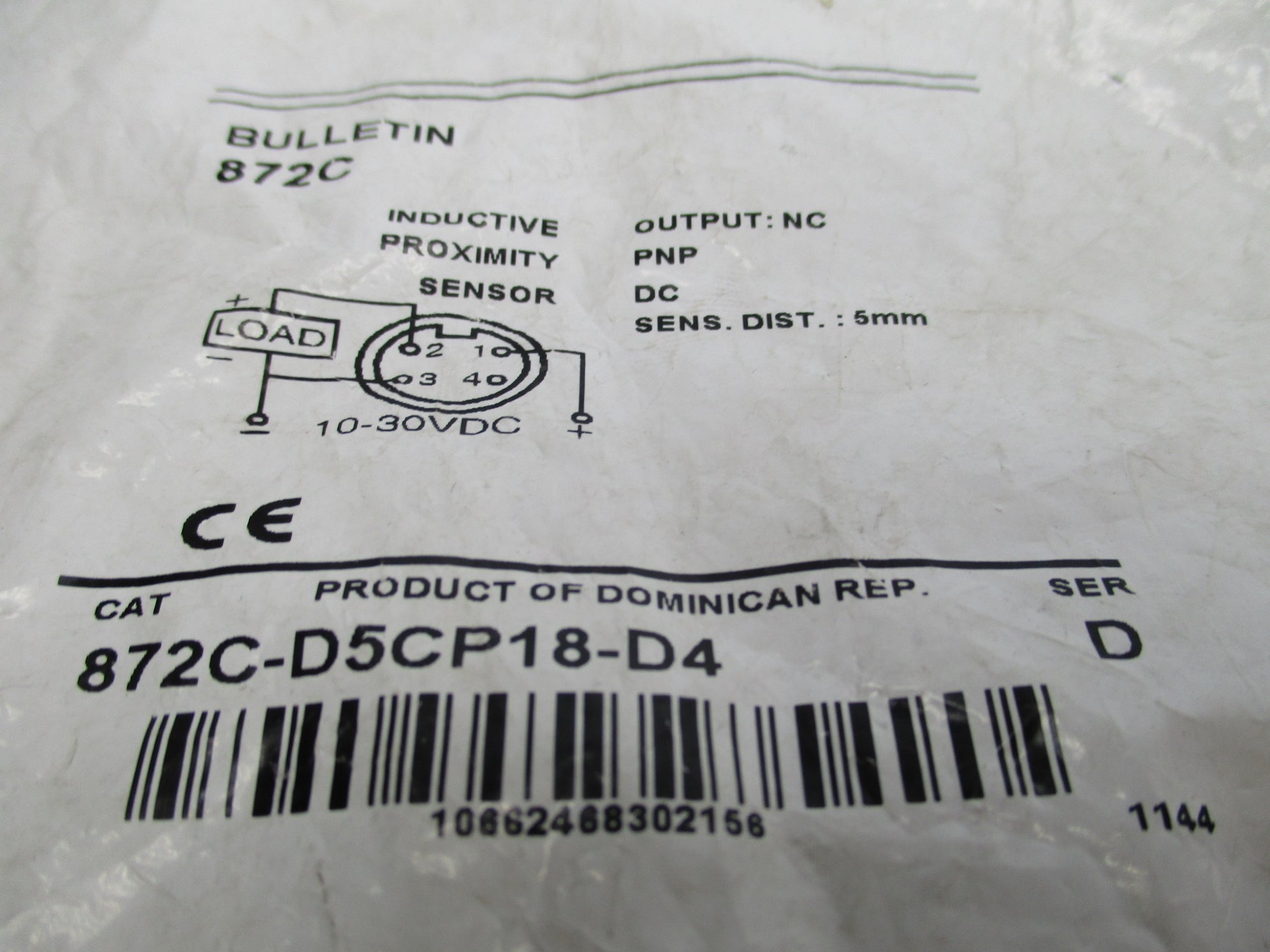 ALLEN BRADLEY 872C-D5CP18-D4 SER. D NSMP