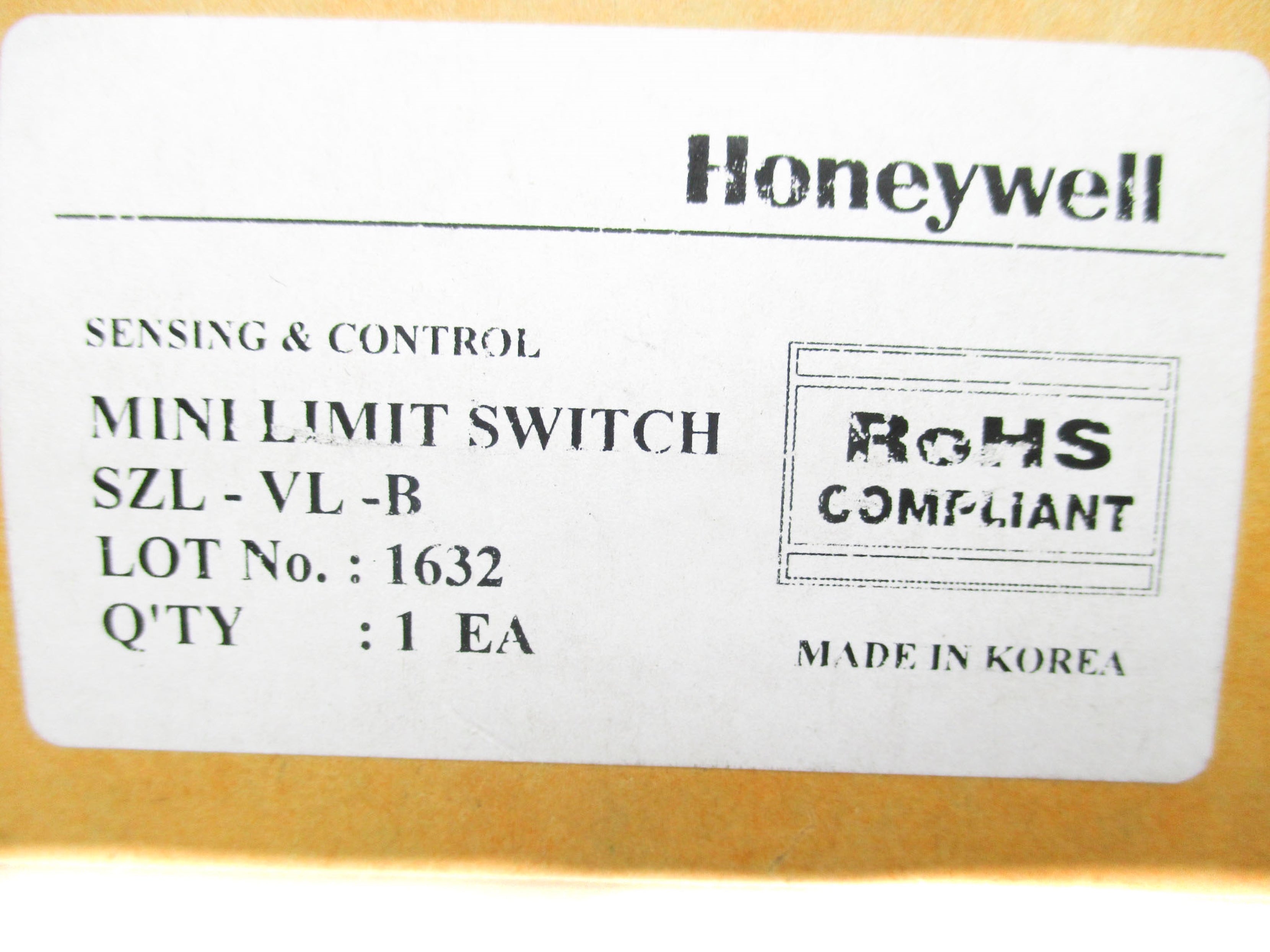 HONEYWELL SZL-VL-B NSMP