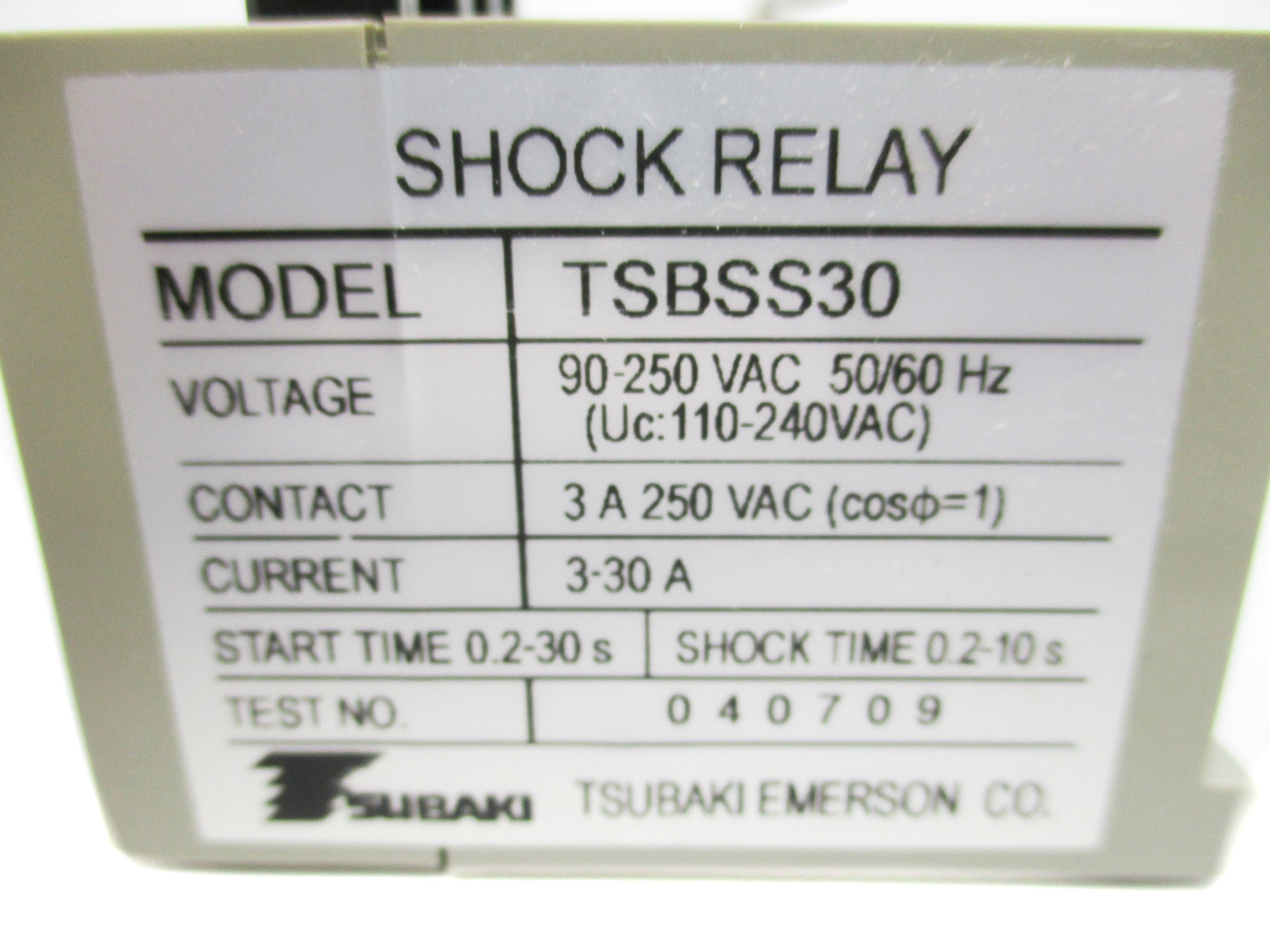 TSUBAKI TSBSS30 90-250VAC NSMP