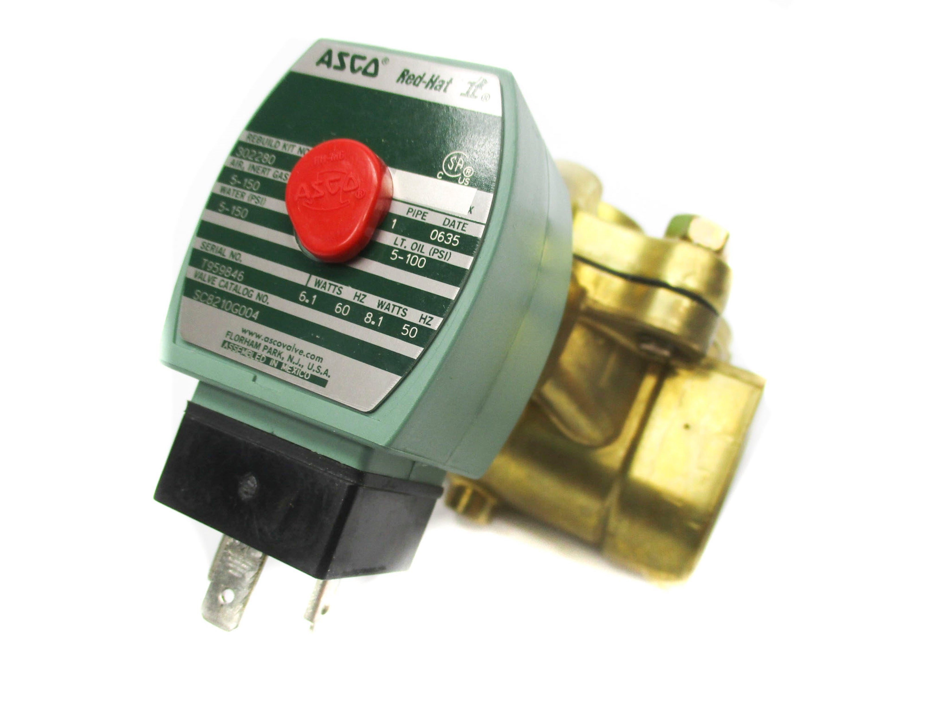 ASCO SC8210G004 110V/50HZ-120V/60HZ 5-150PSI NSNP