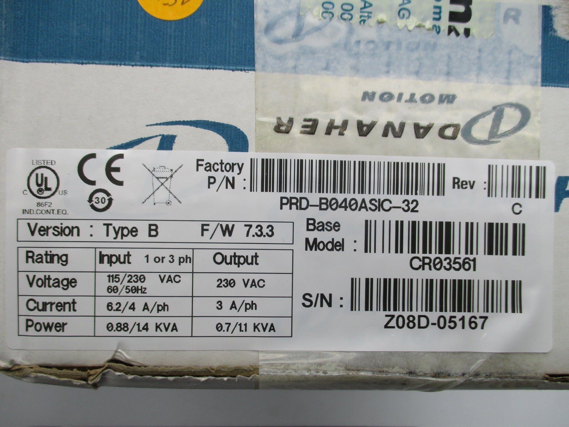 KOLLMORGEN PRD-B040ASIC-32 CR03561 NSMP