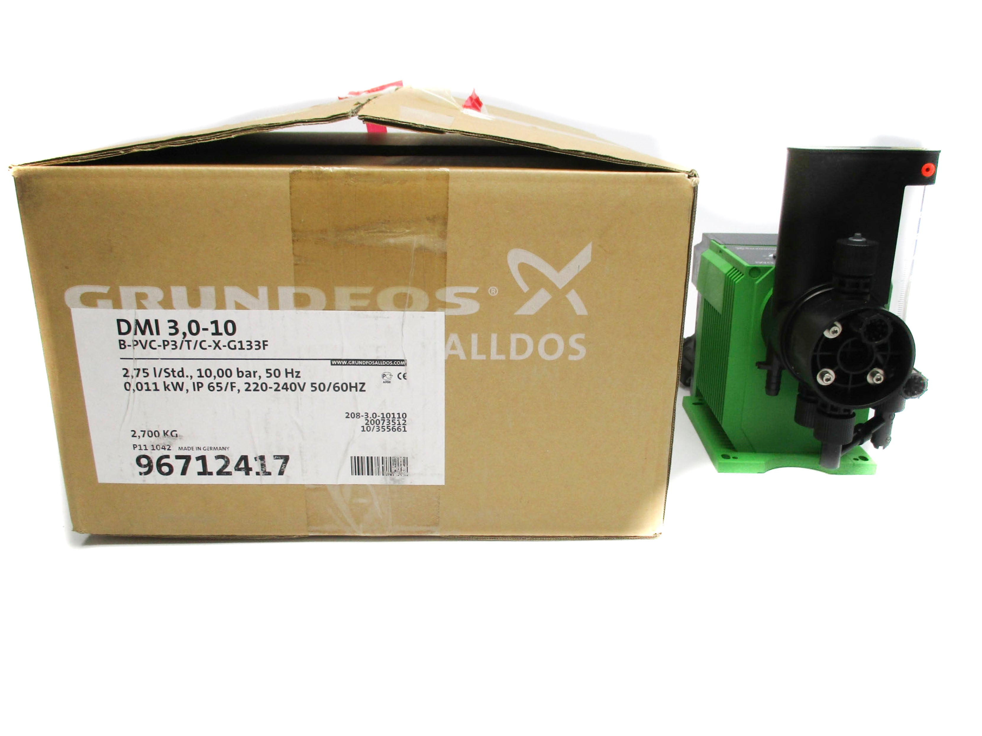 GRUNDFOS 96712417 DMI3.0-10B-PVC-P3/T/C-XG133F NSMP