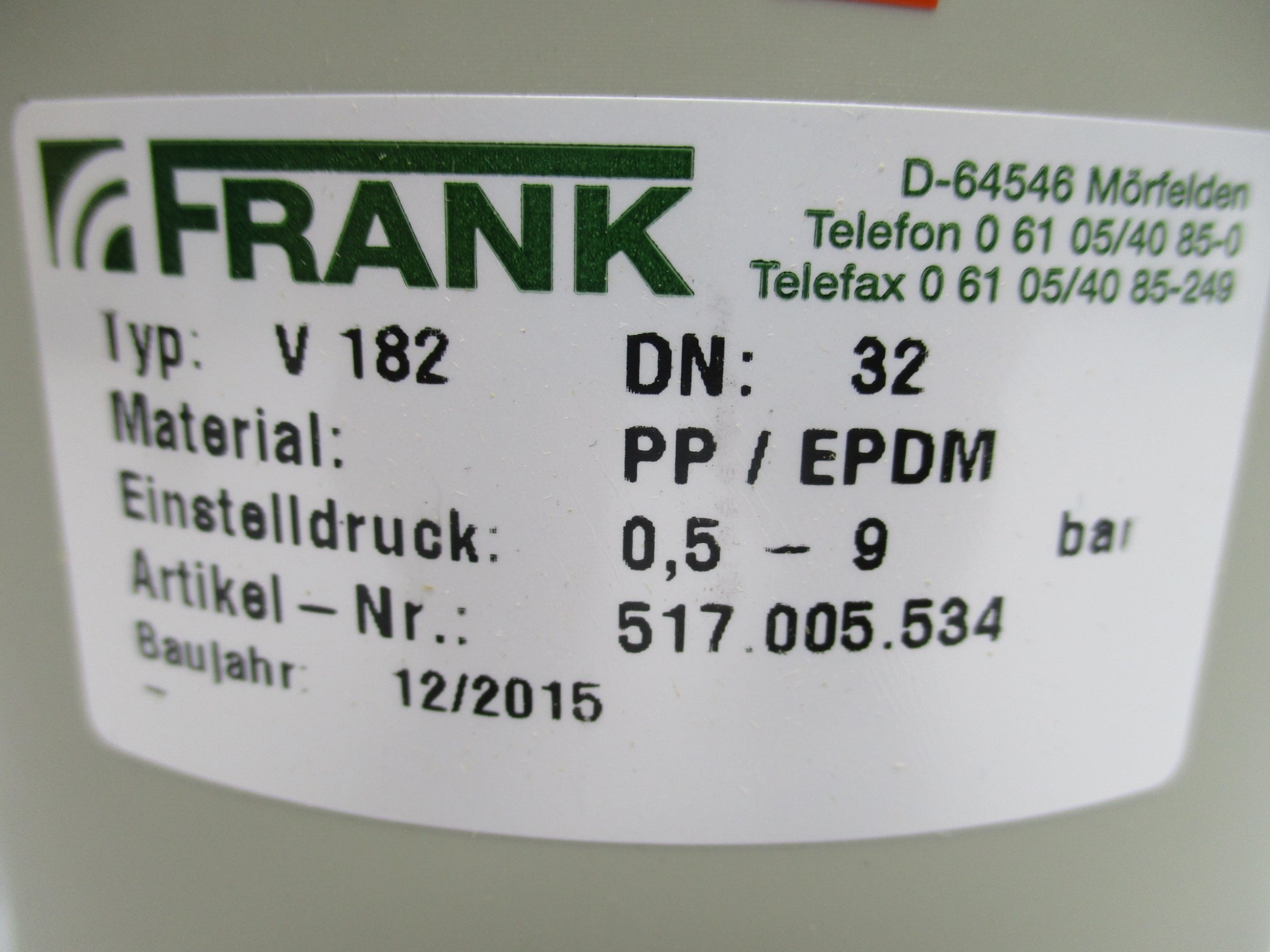 FRANK V182 .5-9BAR NSMP