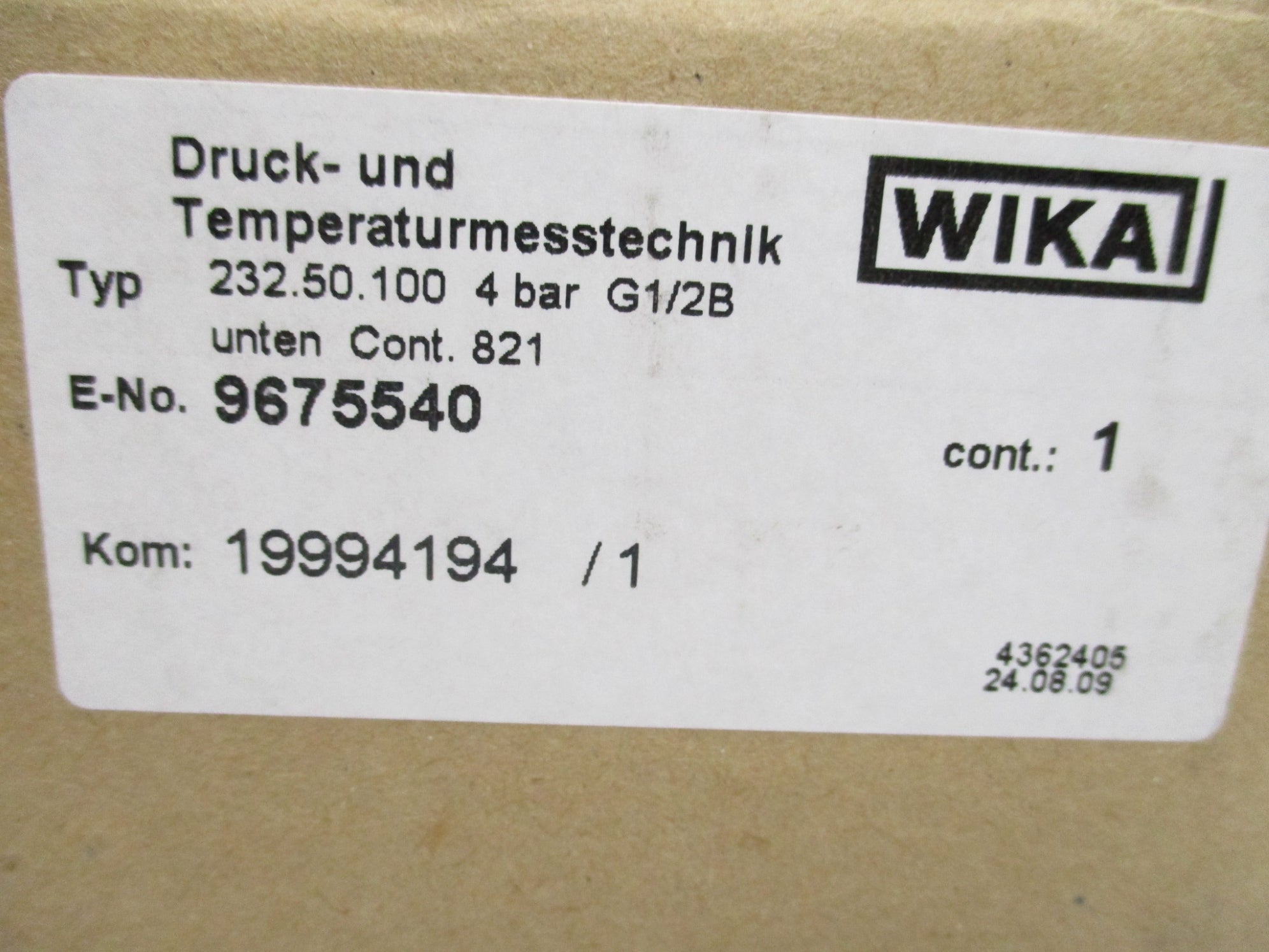 WIKA 9675540 4 BAR NSMP