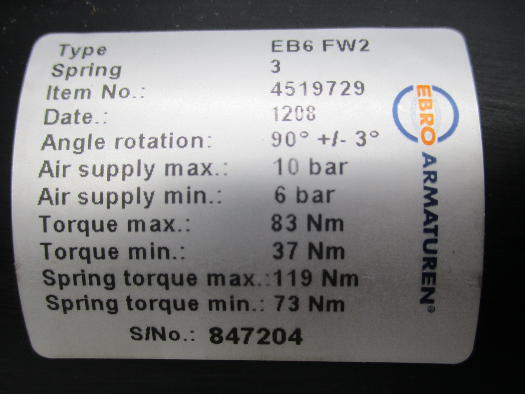 EBRO ARMATUREN EB6FW2V14 NSMP