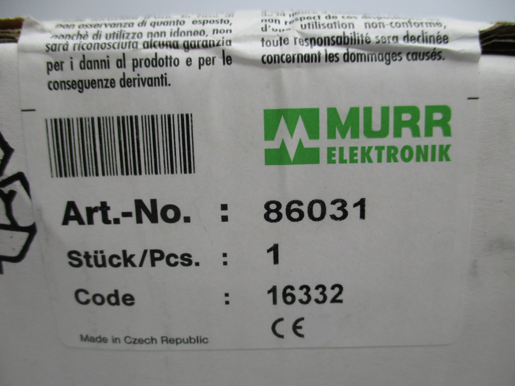 MURR ELEKTRONIK 86031 NSFS