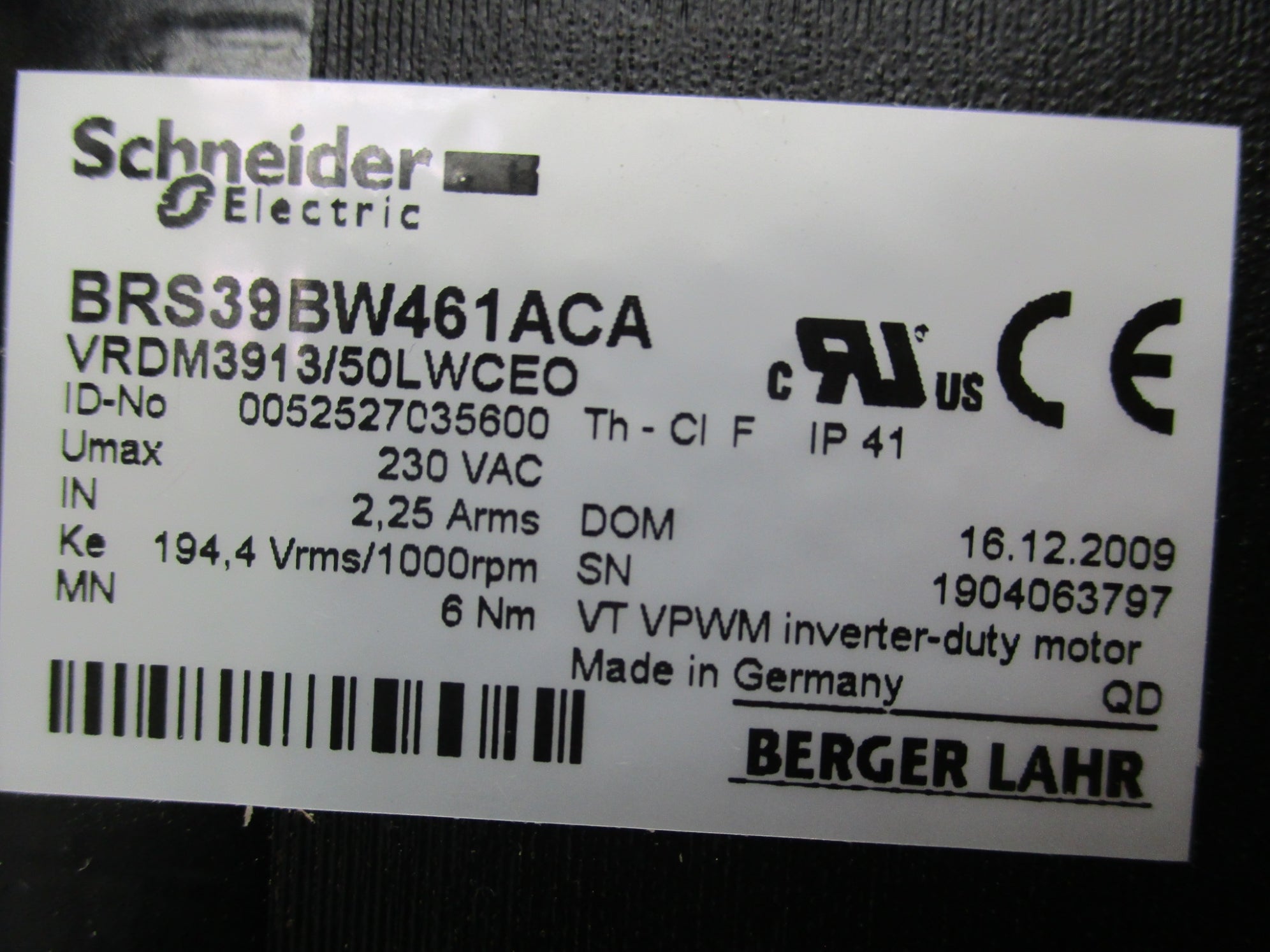 SCHNEIDER BRS39BW461ACA NSMP