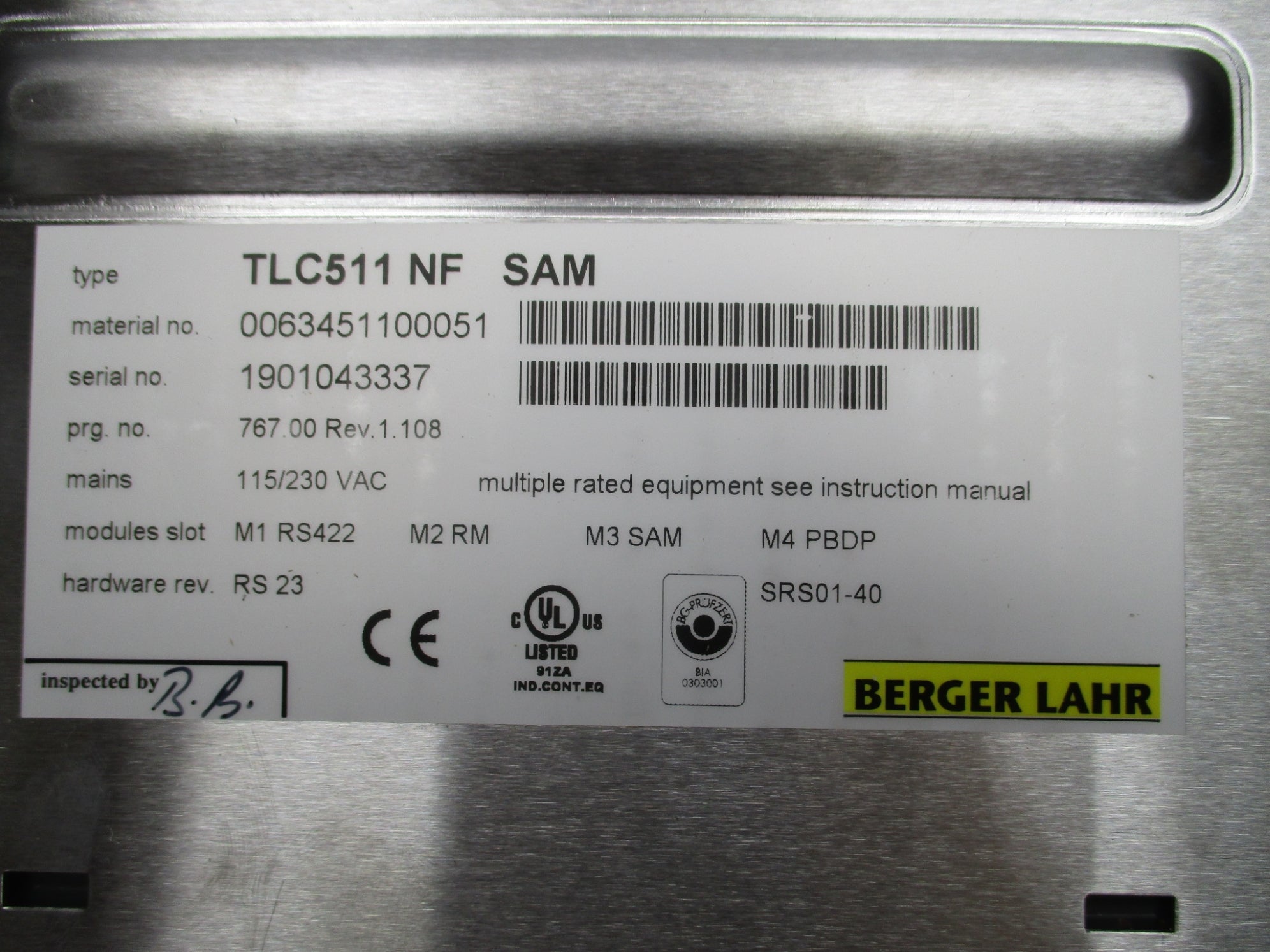 BERGER LAHR TLC511NFSAM NSMP
