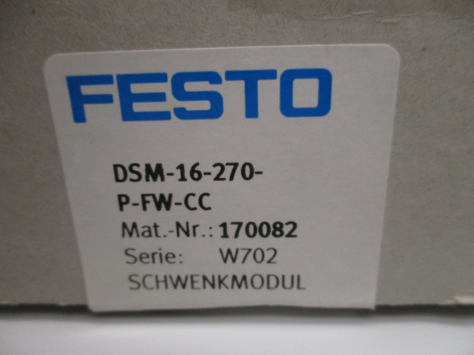 FESTO DSM-16-270-P-FW-CC 170082 NSMP