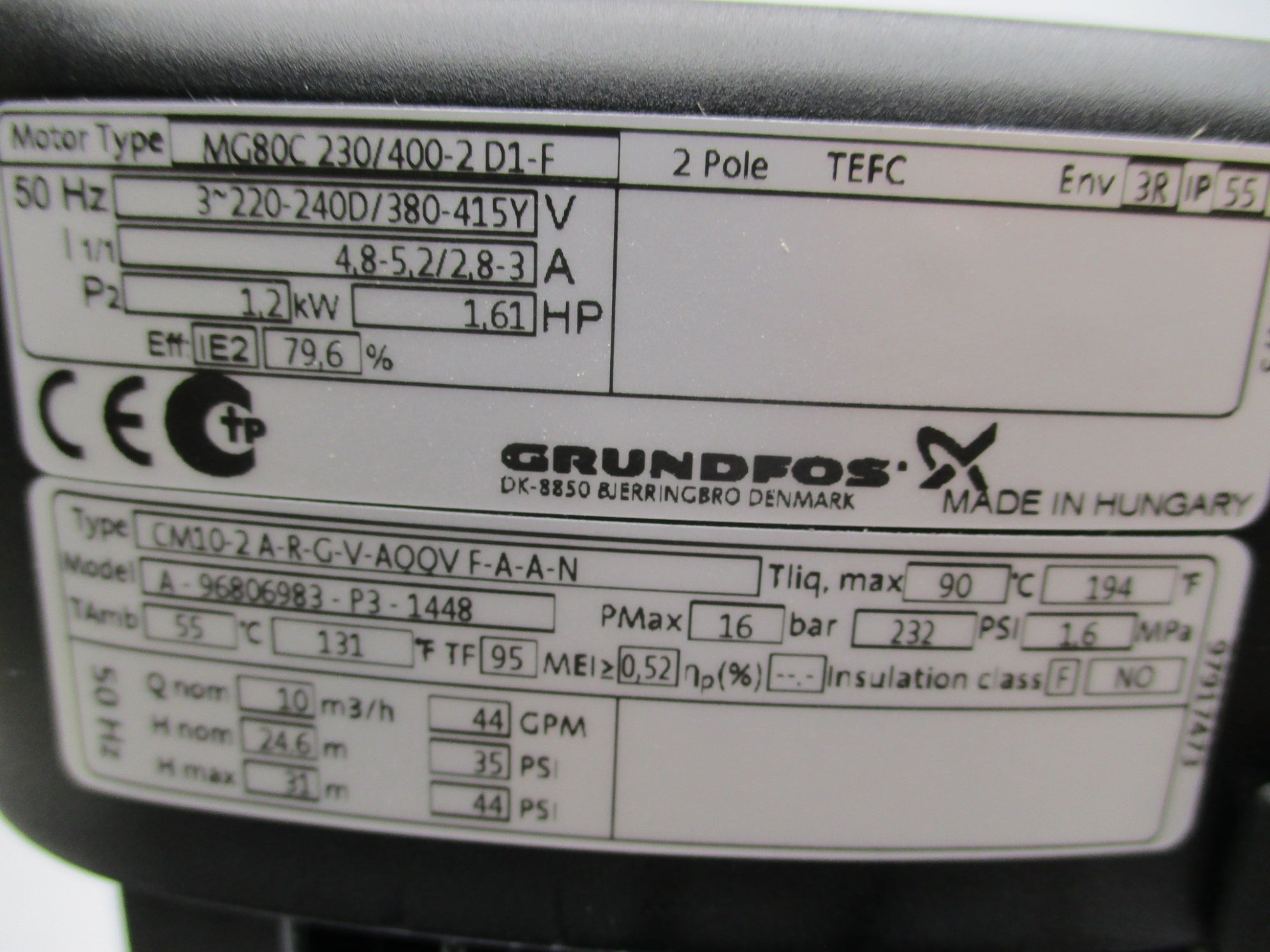 GRUNDFOS CM10-2A-R-G-V-AQQVF-A-A-N NSMP