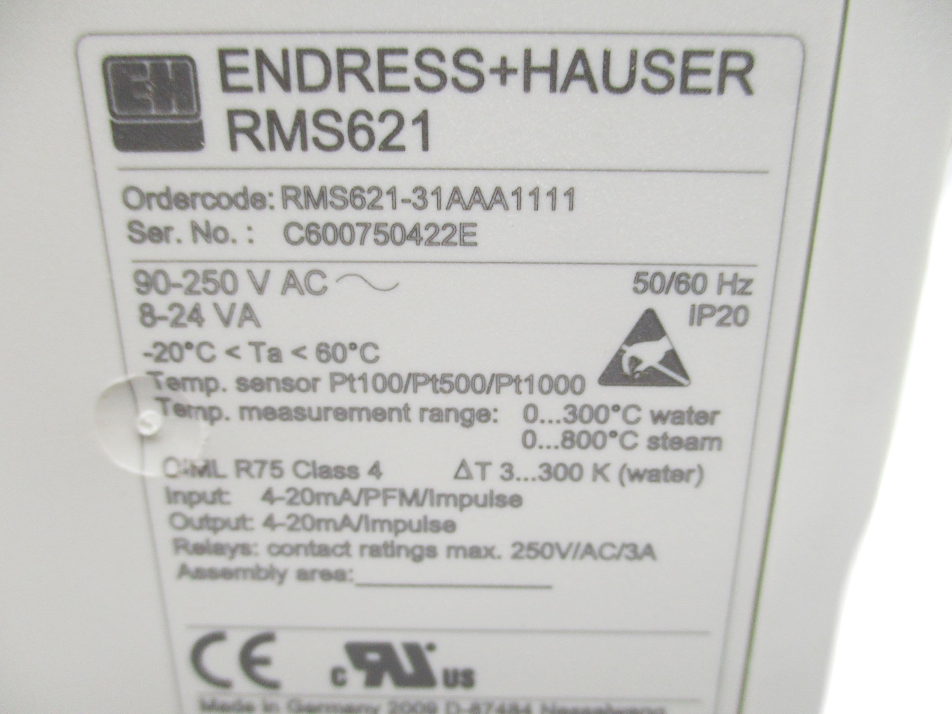 ENDRESS+HAUSER RMS621-31AAA1111 NSMP