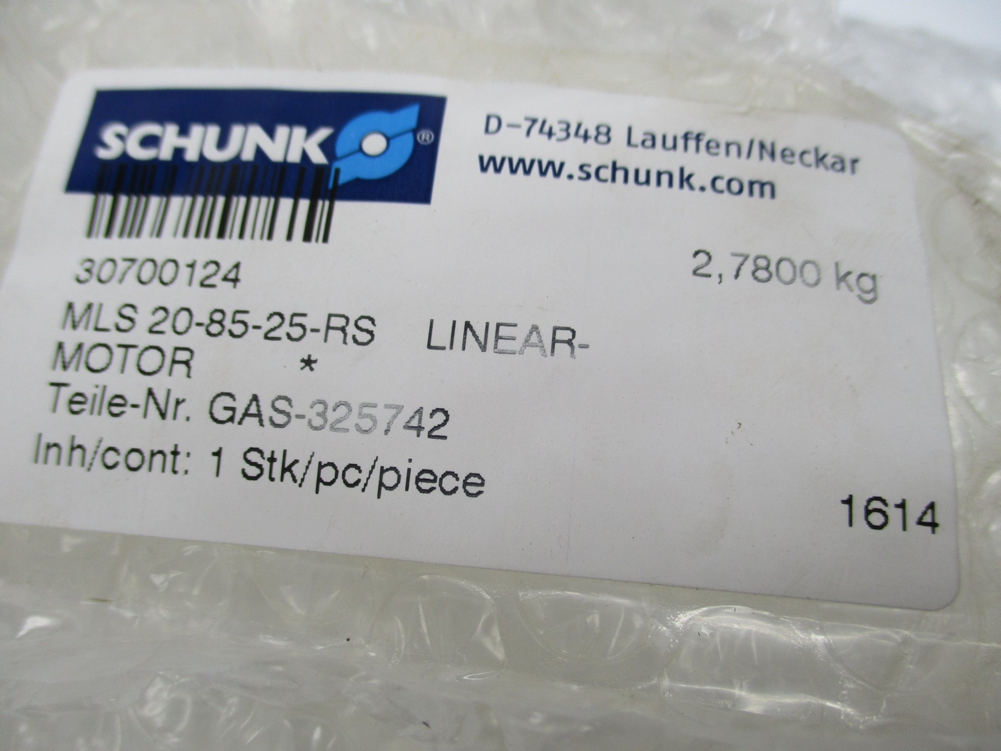 SCHUNK MLS20-85-25-RS NSNP