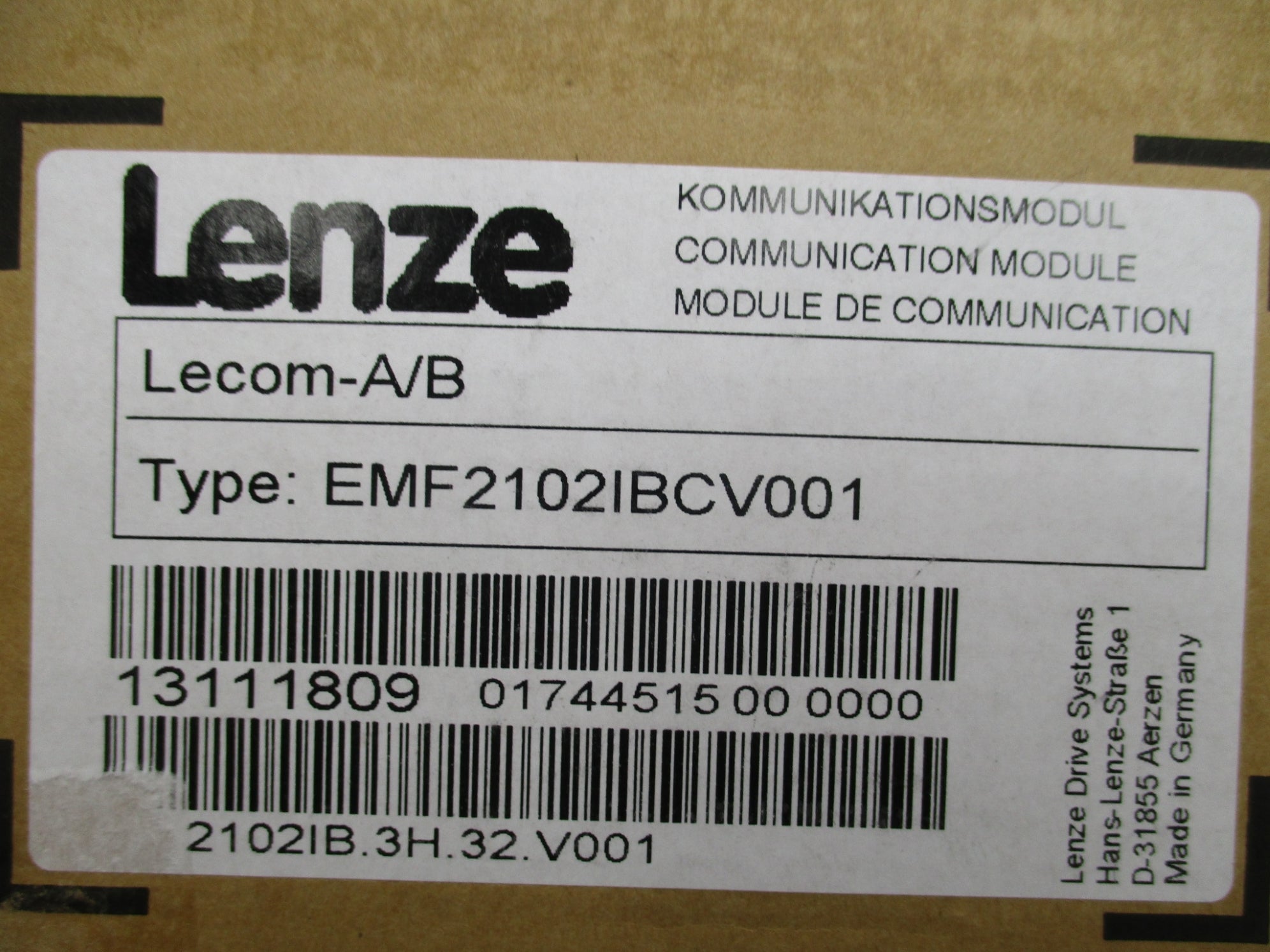 LENZE EMF2102IBCV001 NSFS