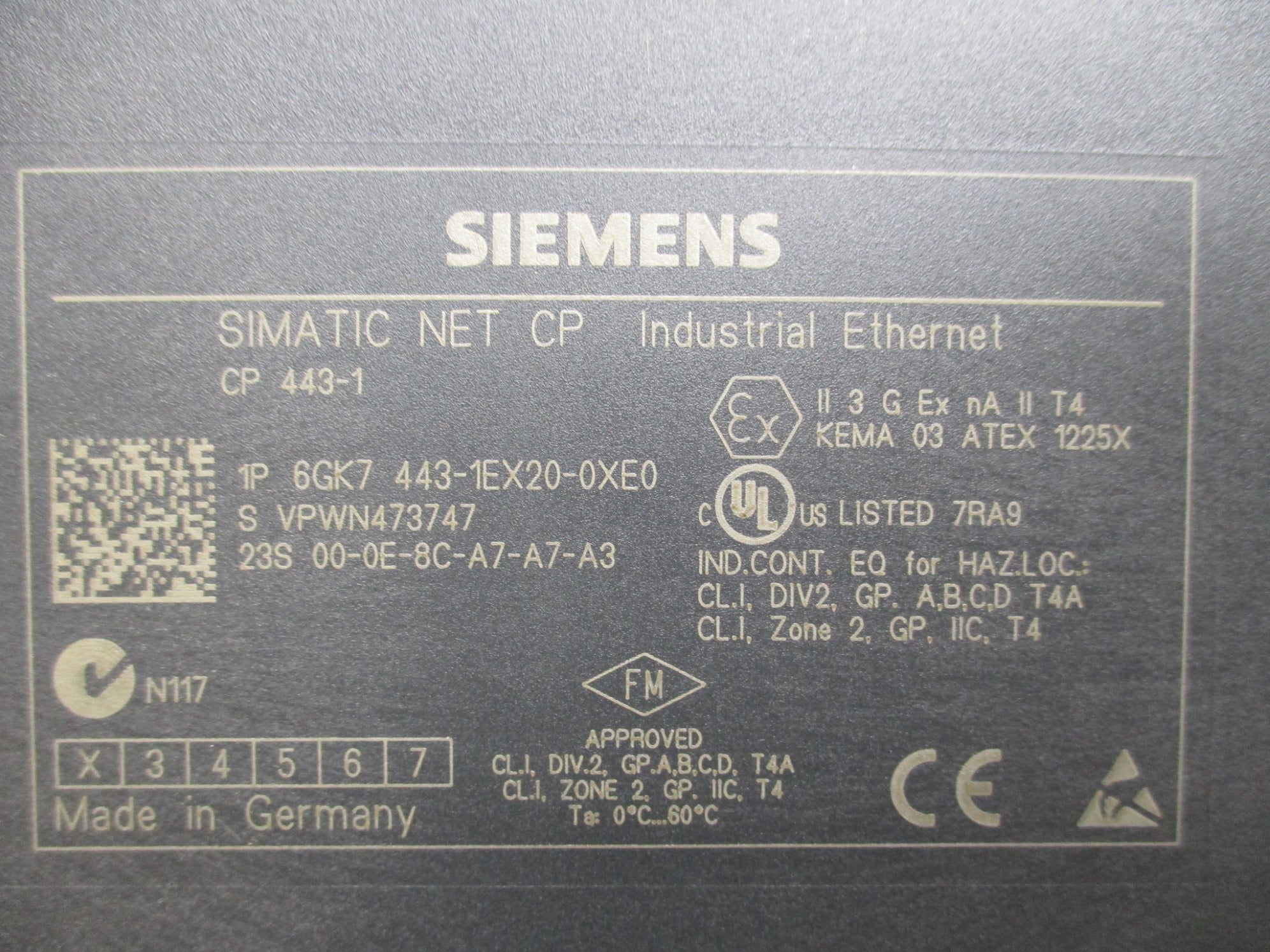 SIEMENS 6GK7443-1EX20-0XE0 NSMP