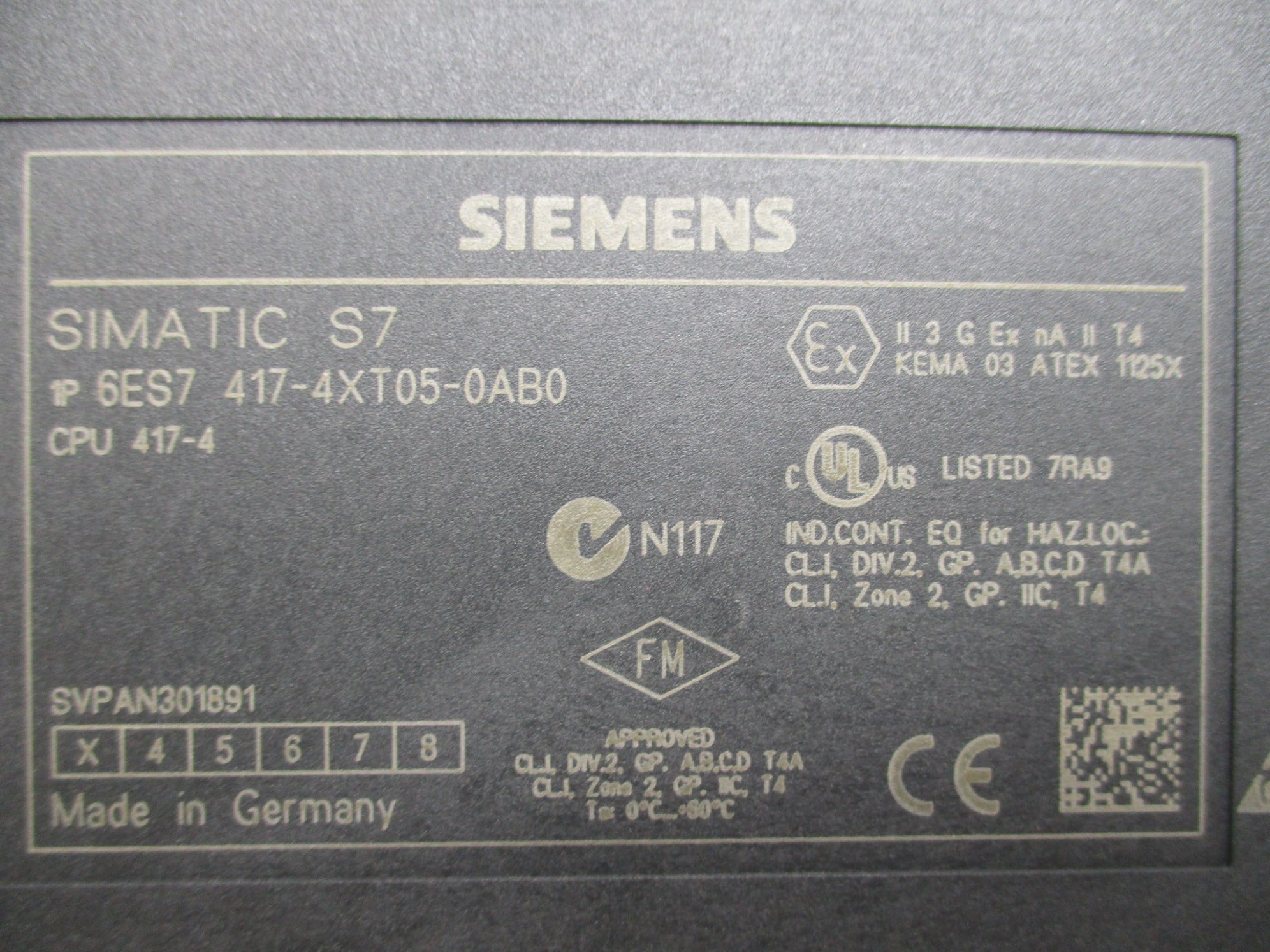 SIEMENS 6ES7417-4XT05-0AB0 NSMP