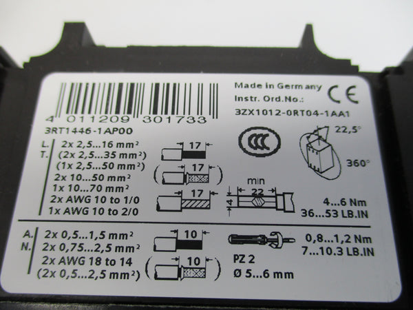 SIEMENS 3RT1446-1AP00 230V 140A NSMP