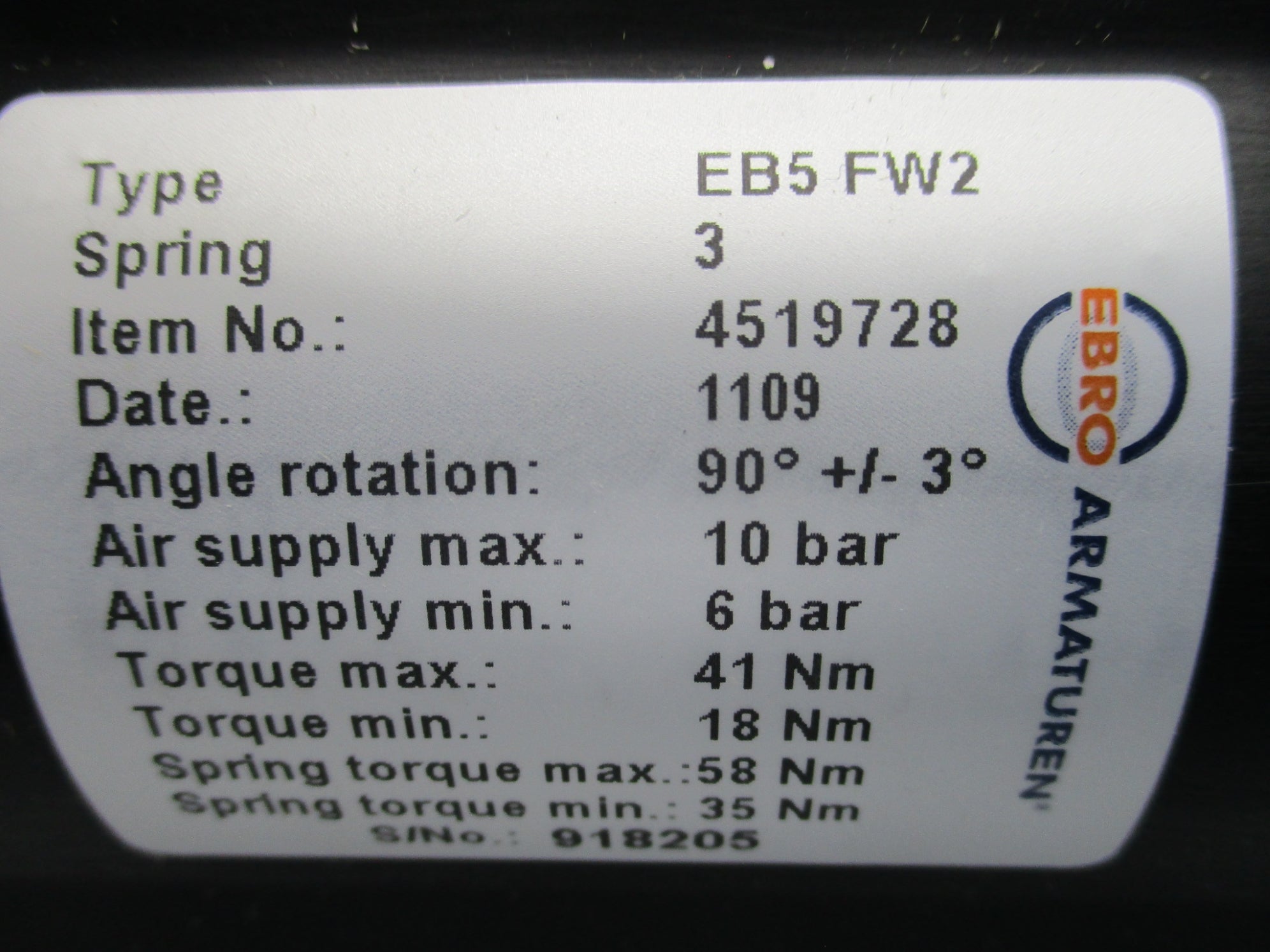 EBRO ARMATUREN EB5FW2V11 NSMP
