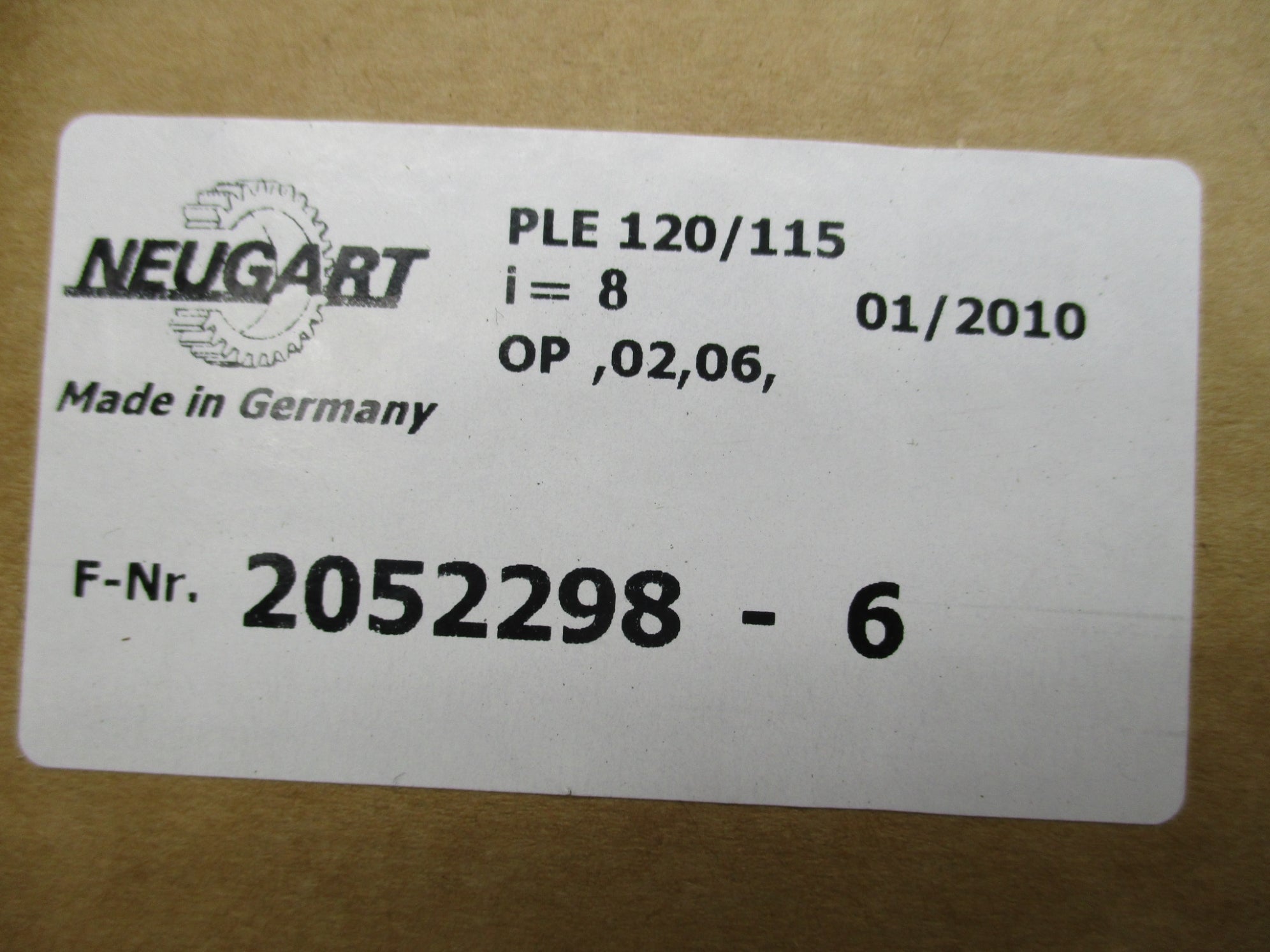 NEUGART PLE120/115 NSFS