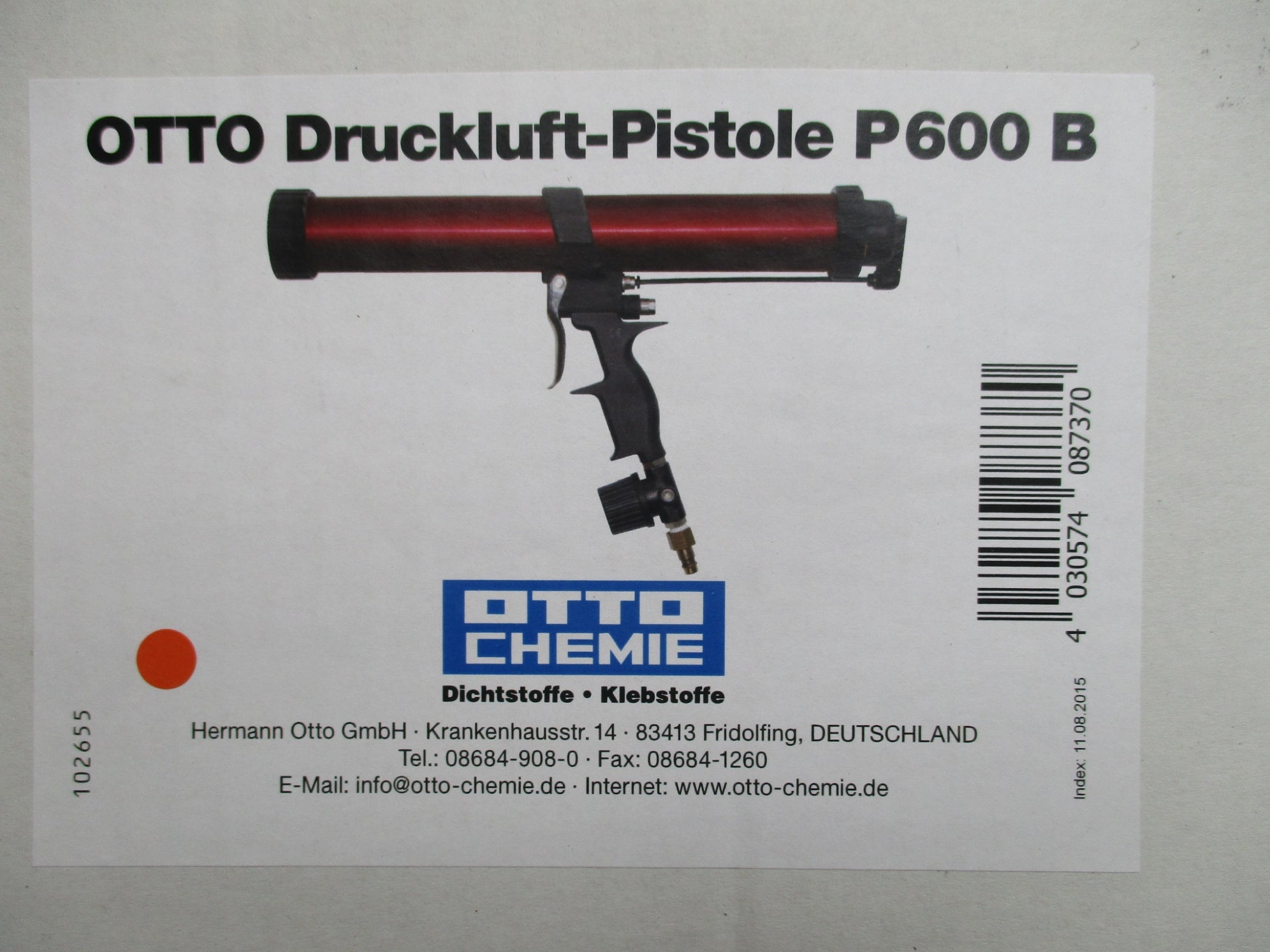 OTTO CHEMIE P600B CSG/400 NSMP