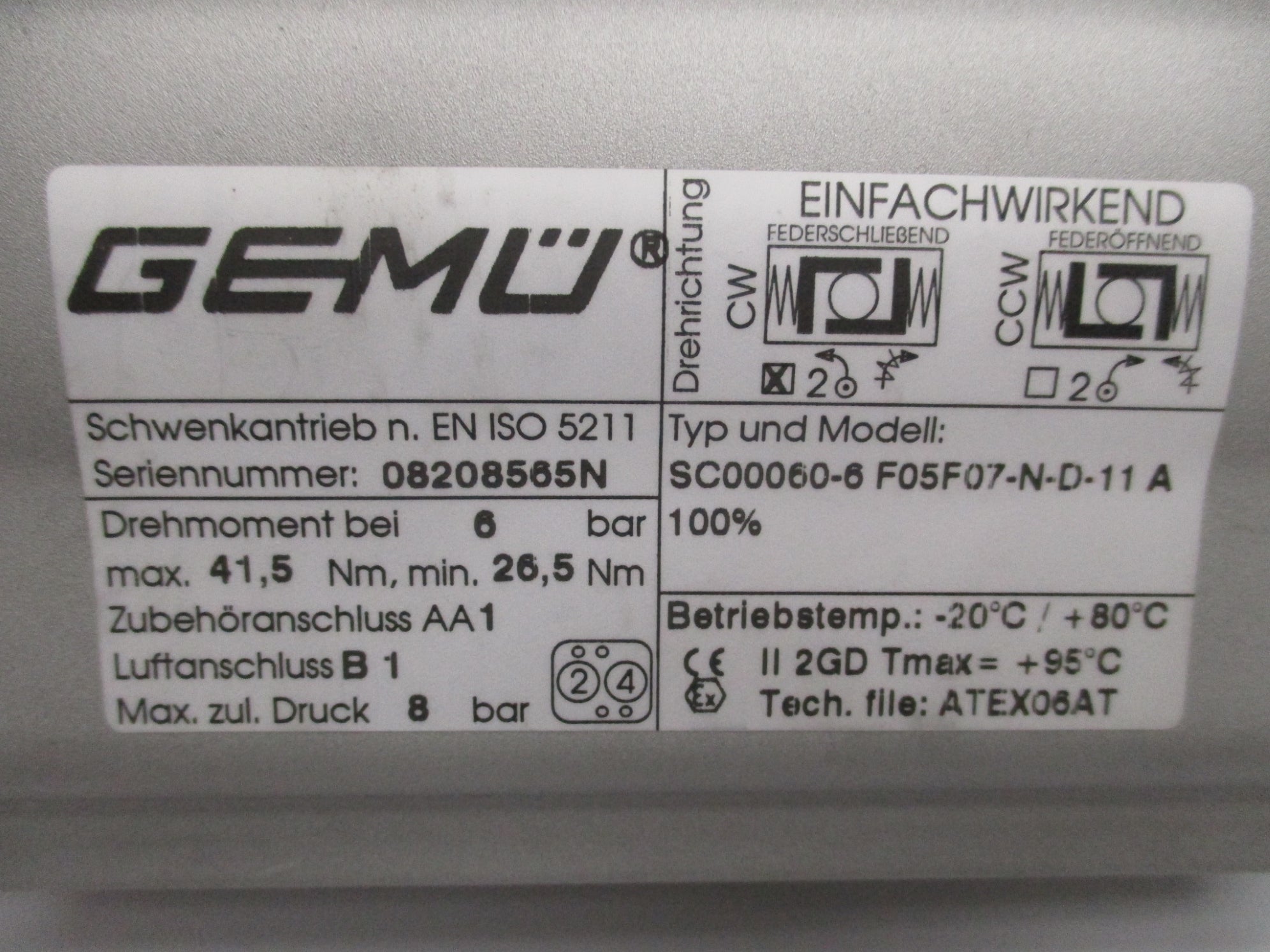 GEMU SC00060-6F05F07-N-D-11A NSMP