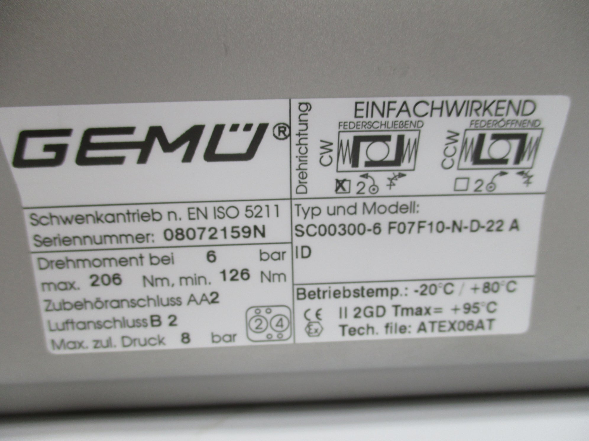 GEMU SC00300-6F07F10-N-D-22A NSMP