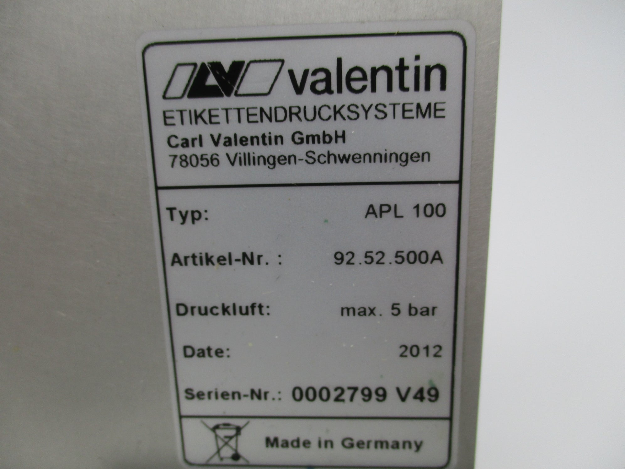 VALENTIN APL100 UNMP