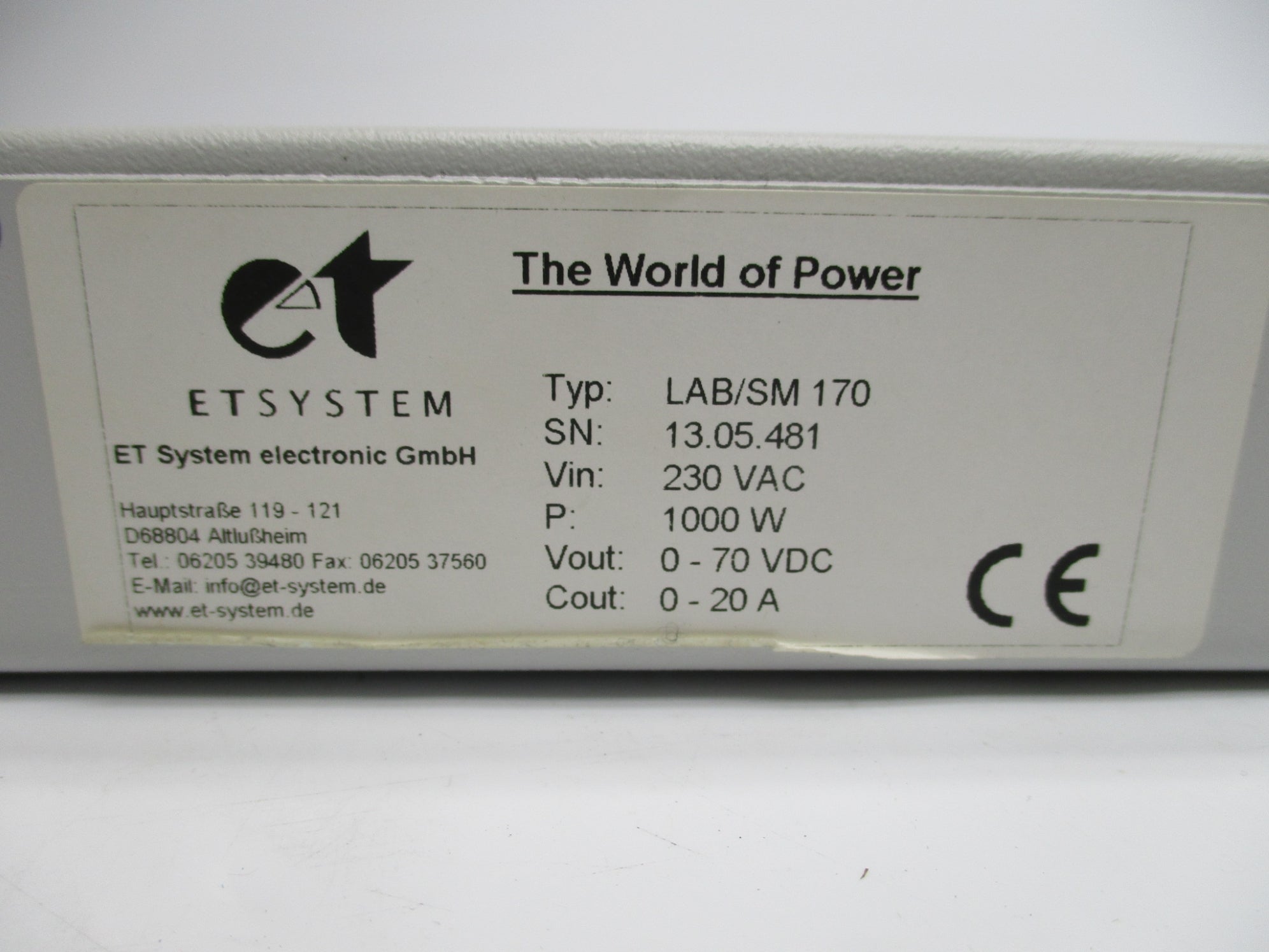 ET SYSTEMS LAB/SM170 NSMP